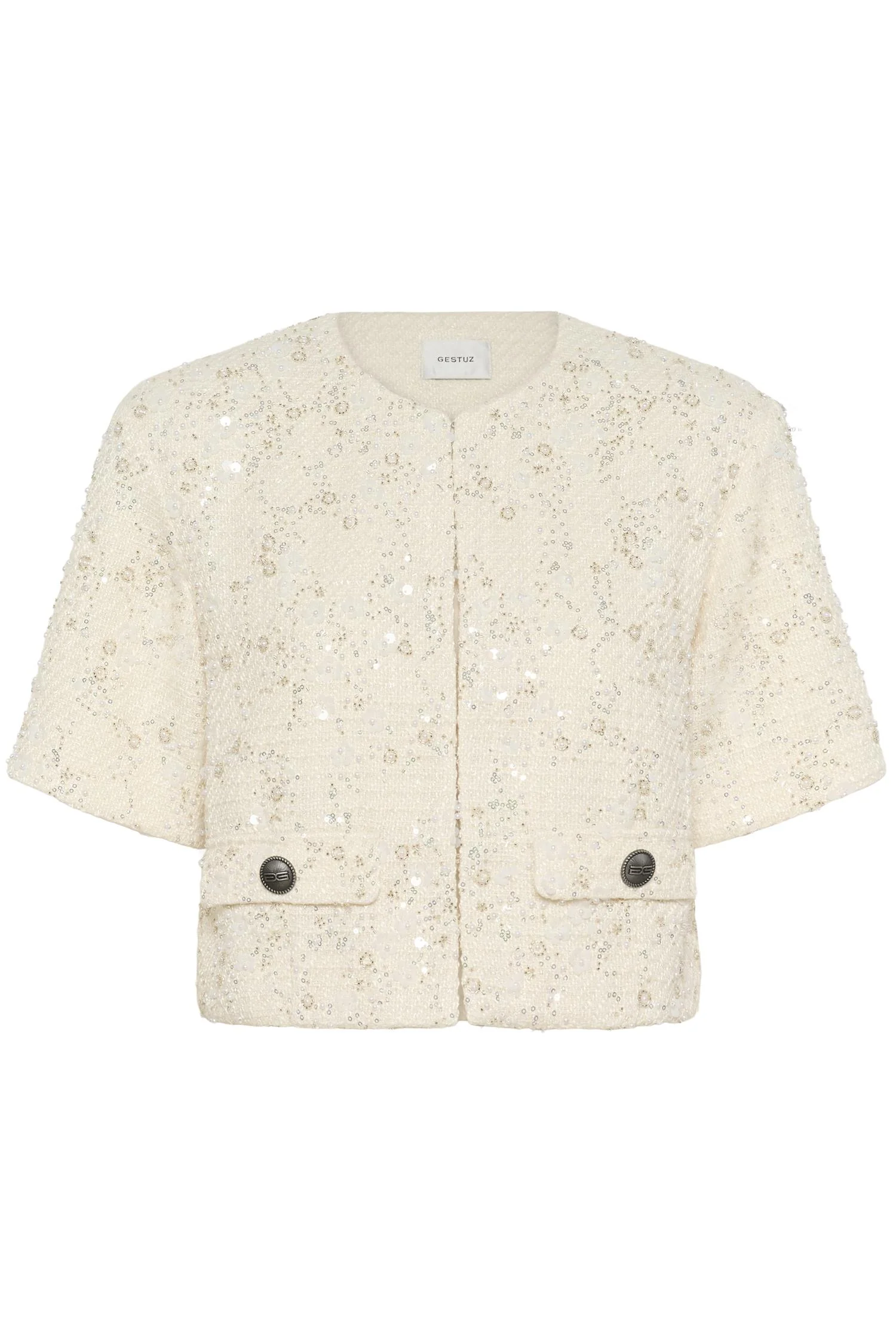 Chanaya SS Jacket  Off White Pearls
