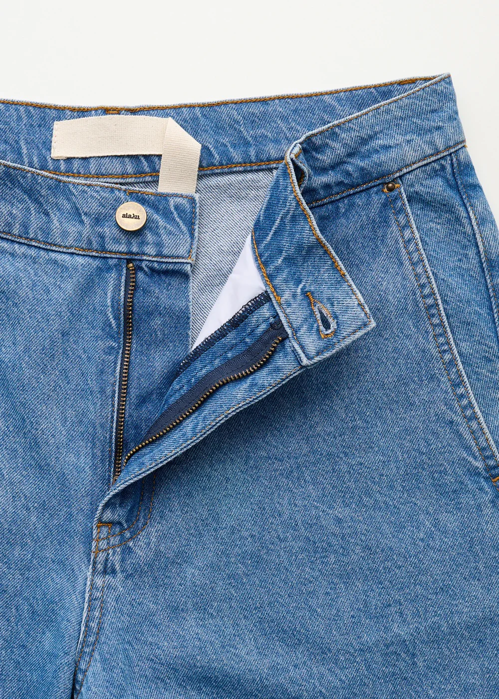 Carlo Midwaist Wide Jeans I  Clear Blue - Image 4