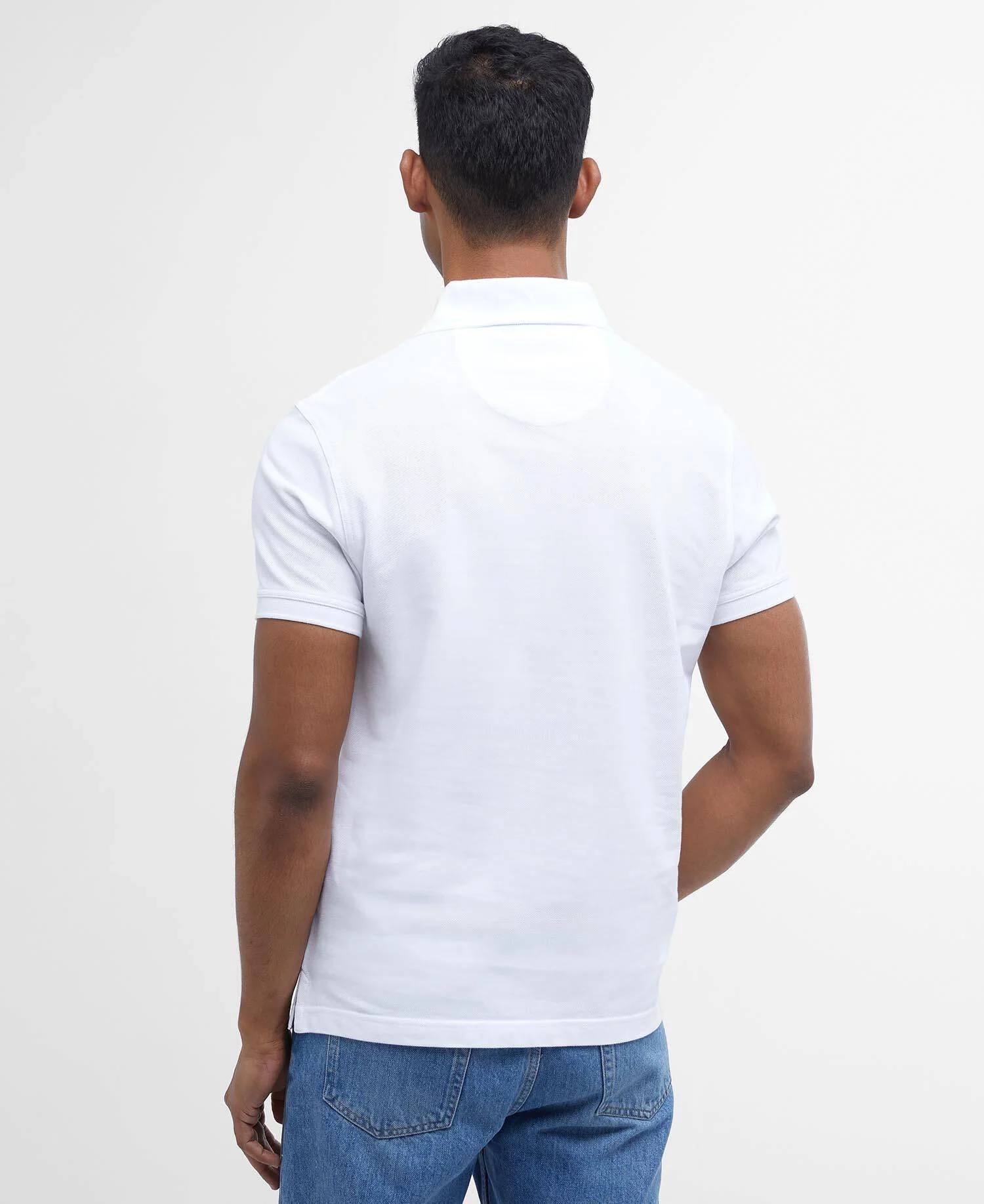 Tartan pique polo shirt White - Image 4