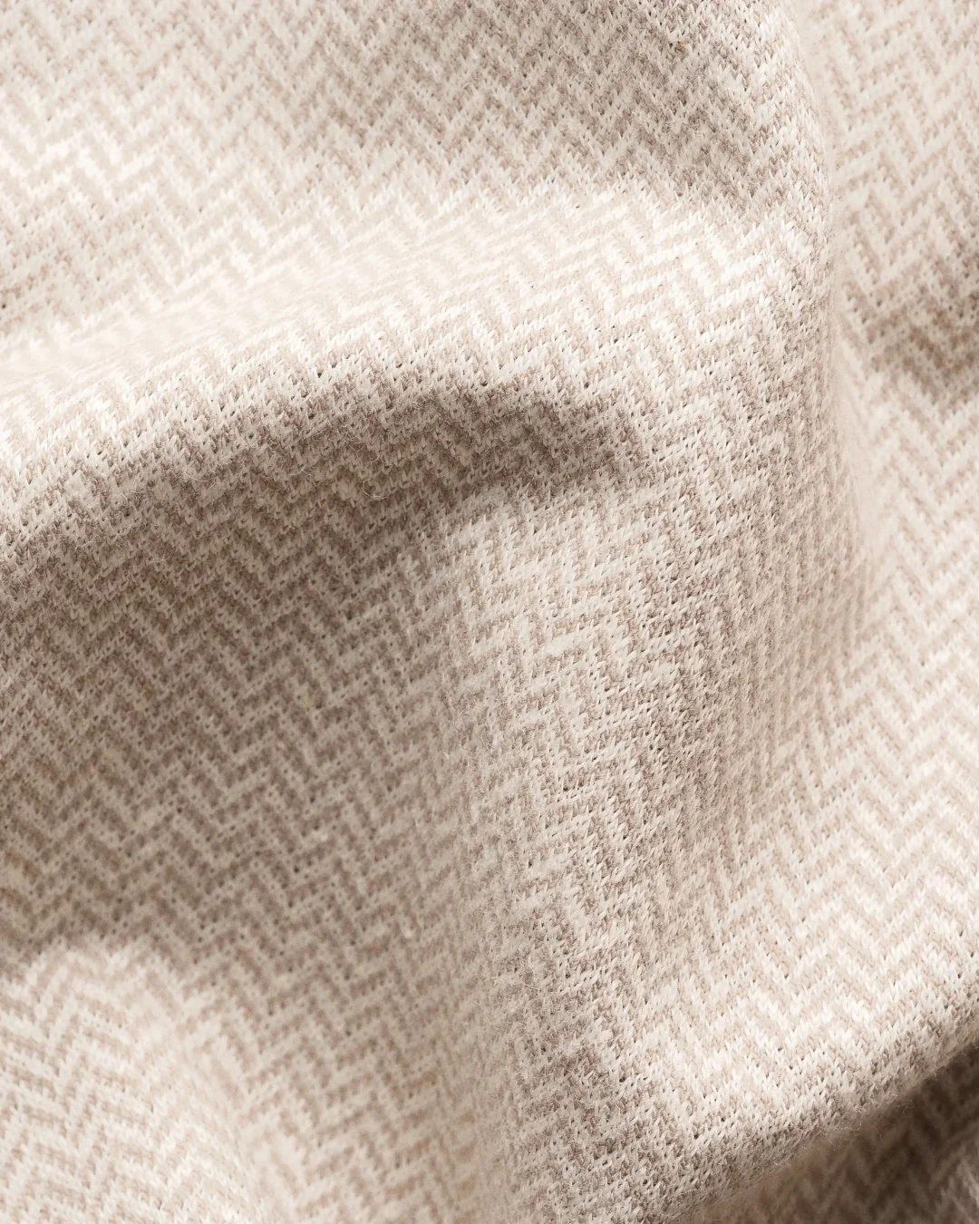 Herringbone Linen Jersey Soft Jacket  Beige - Image 10