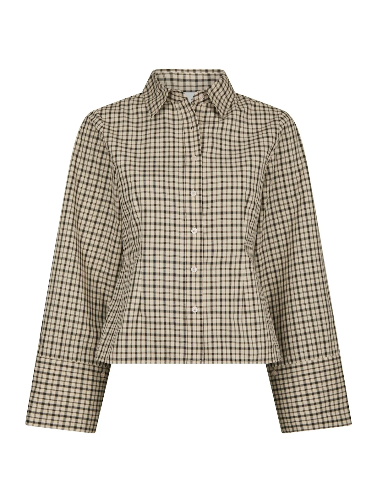 Rosa Checked Shirt Beige