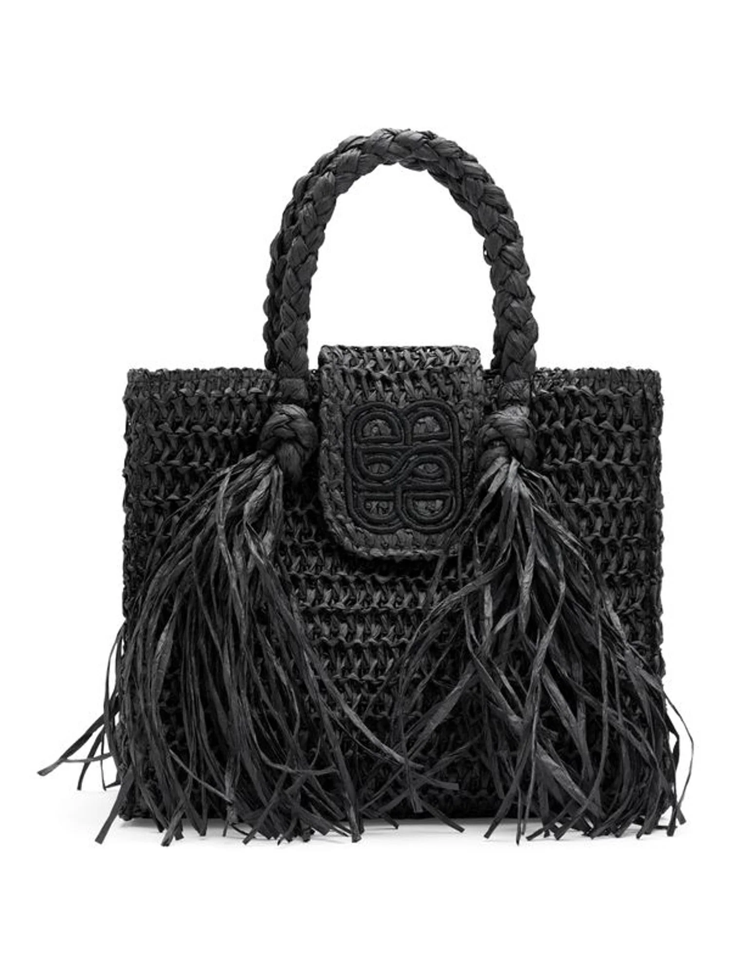 Sigrid Straw Bag  Black