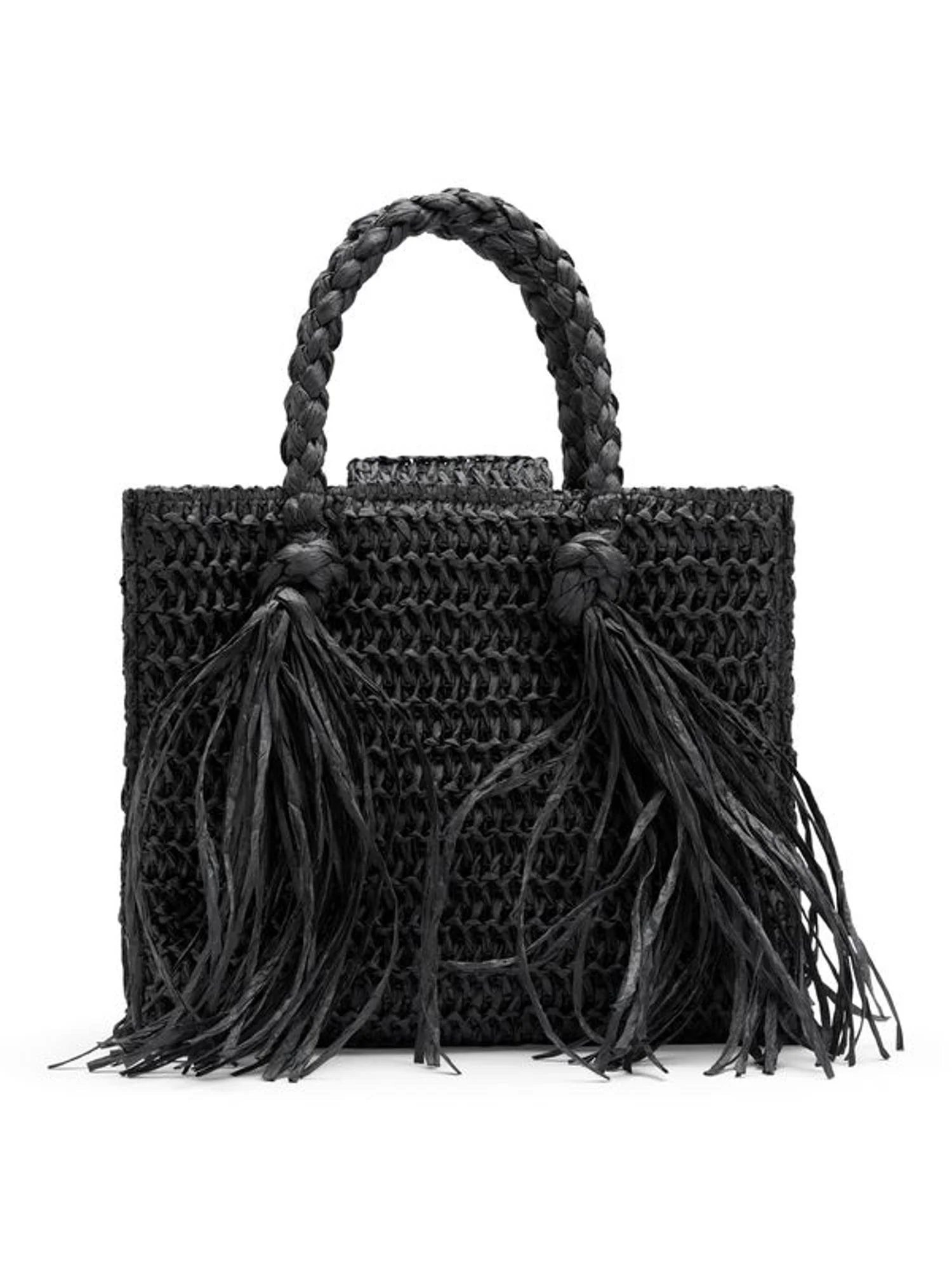 Sigrid Straw Bag  Black - Image 2