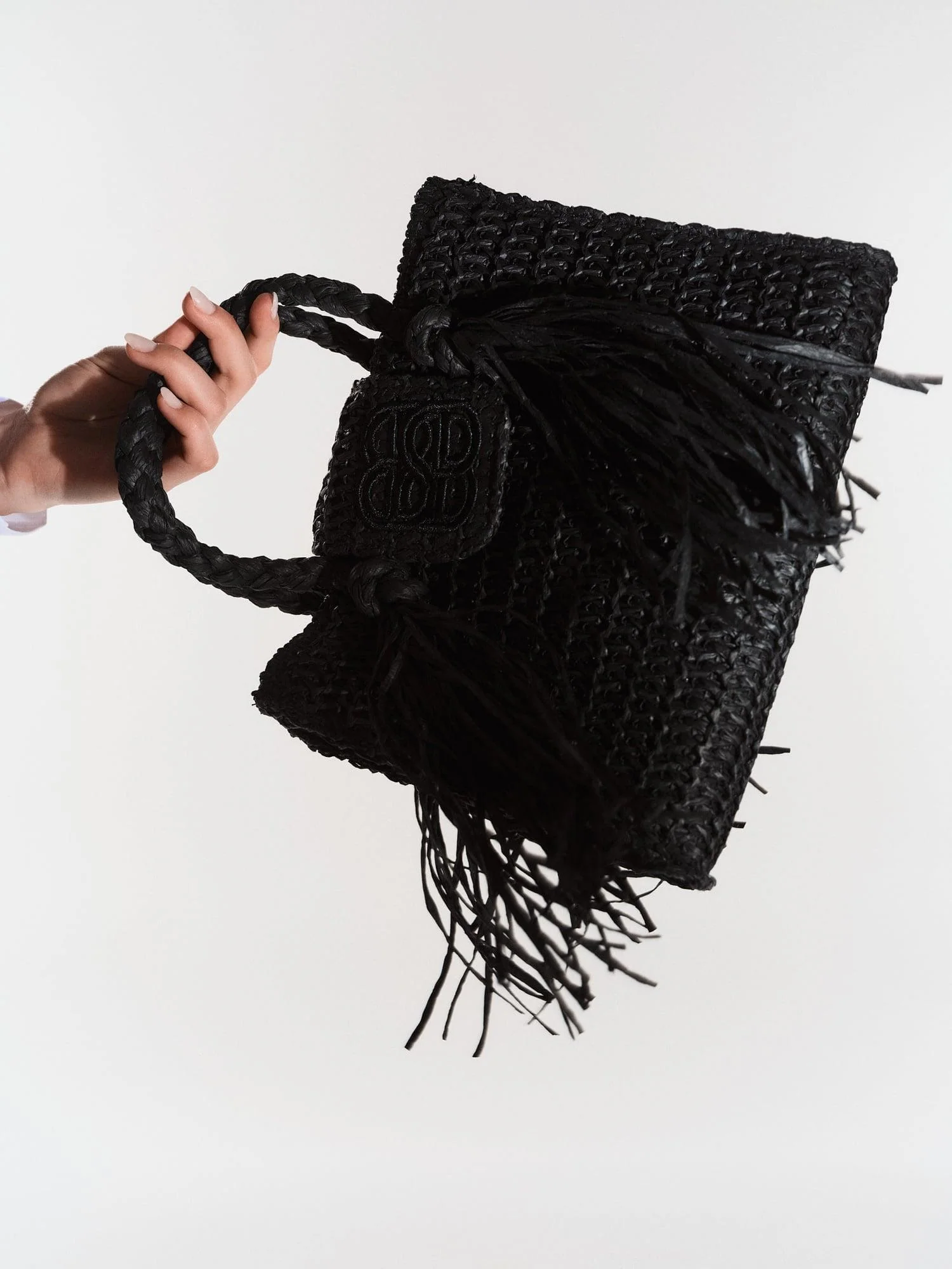 Sigrid Straw Bag  Black - Image 4
