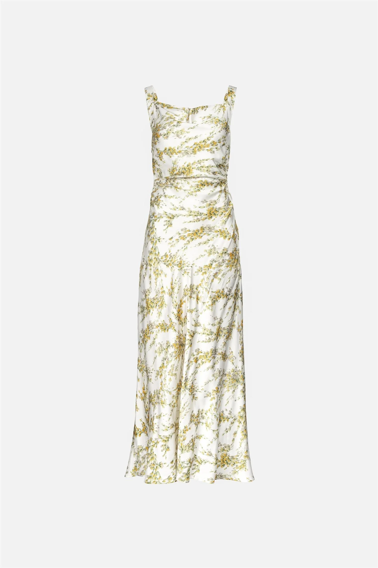 Anna Dress Yellow Mimosa Print