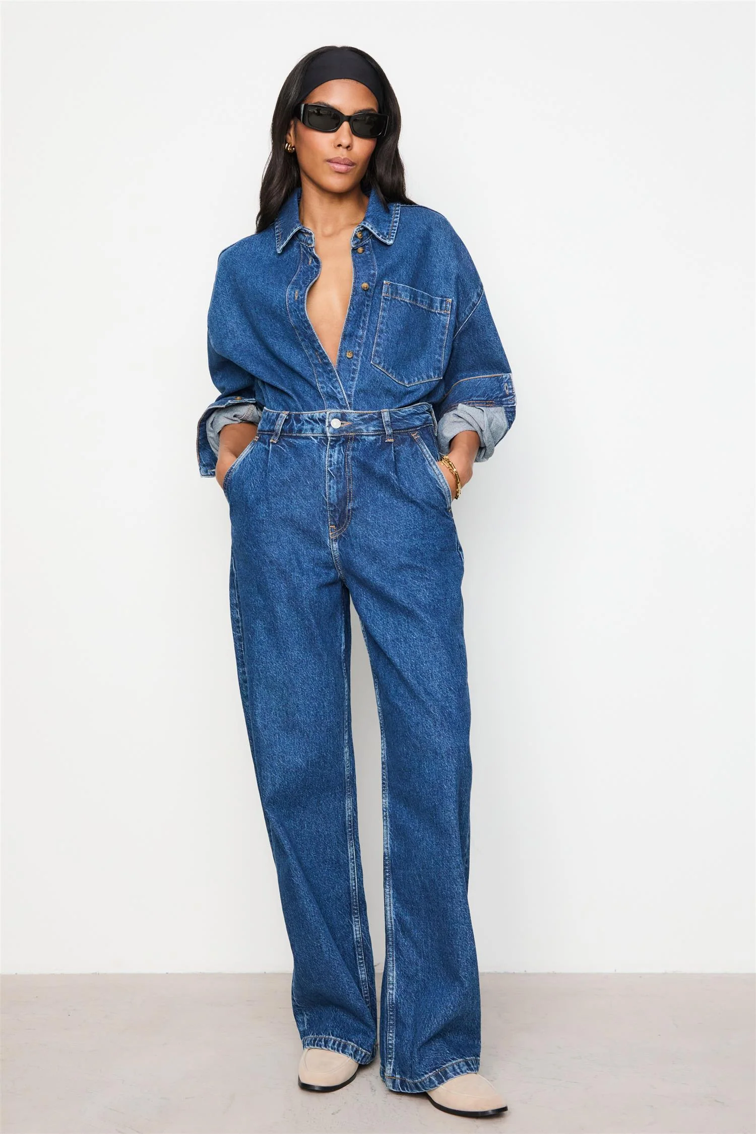 Alex Shirt  Washed Dark Blue - Image 3