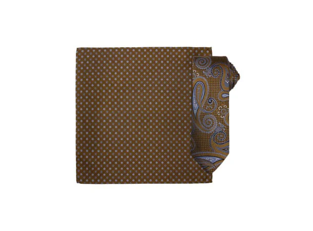 Santi silkeslips m/hanky  Cognac