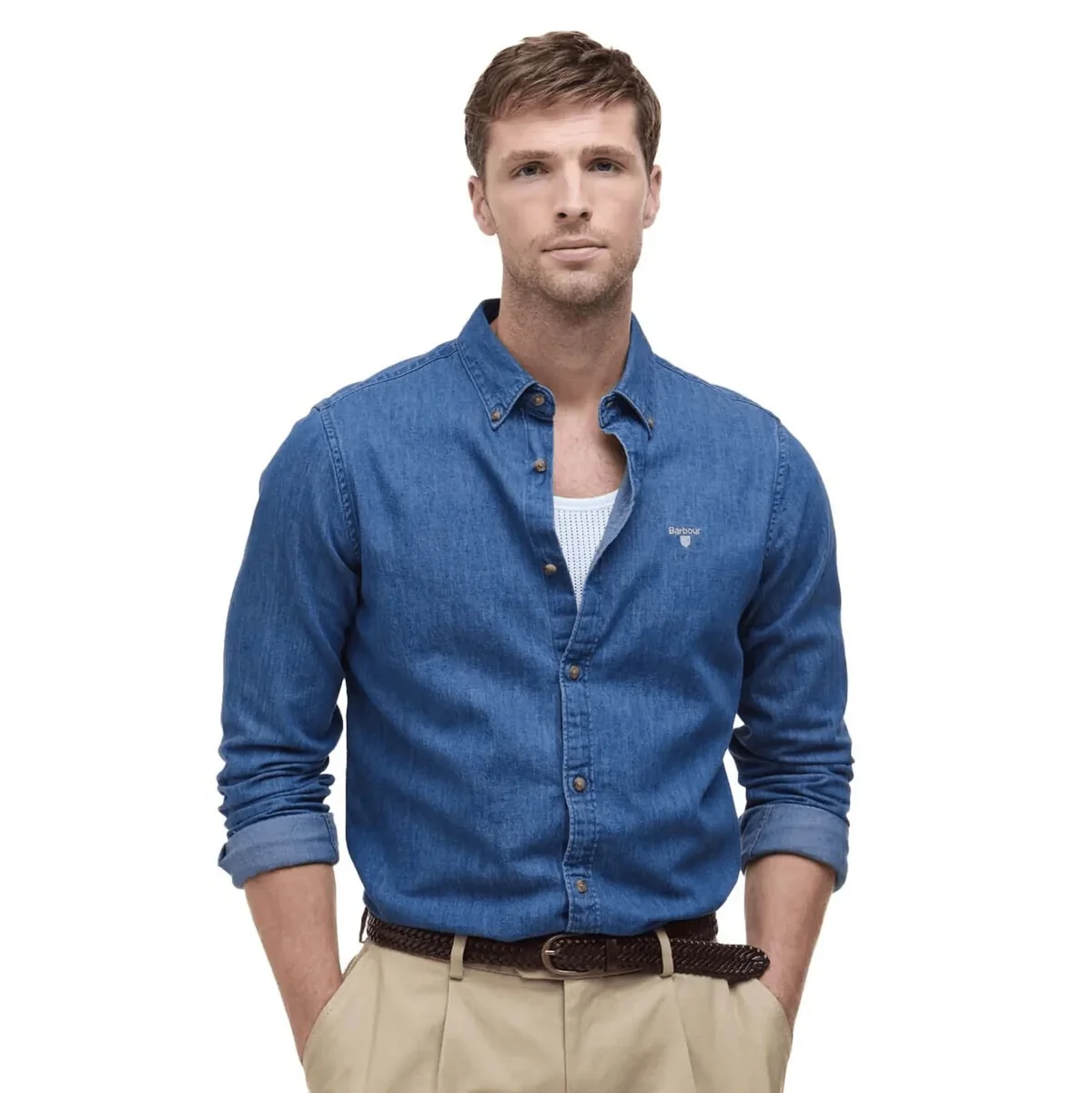 Barbour Crest Shirt Chambray - Image 3