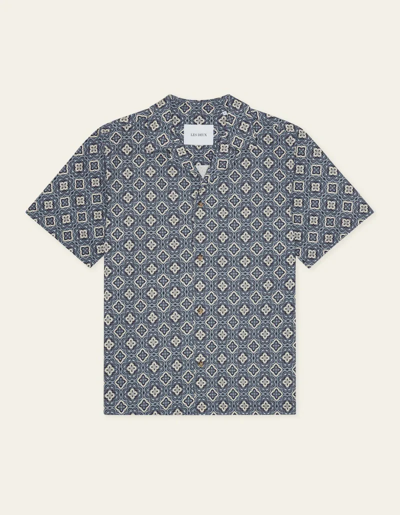Lukas Arabesque AOP SS Shirt  Blue Fog