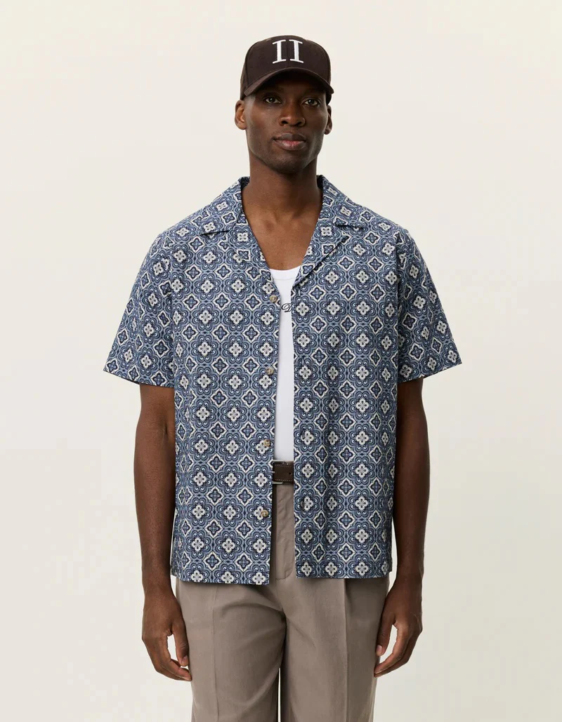 Lukas Arabesque AOP SS Shirt  Blue Fog - Image 3