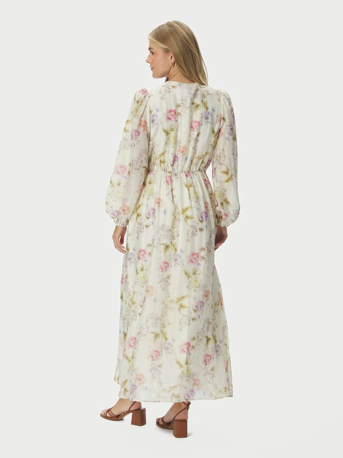 Silfi Vintage Flower Dress  Off White - Image 6