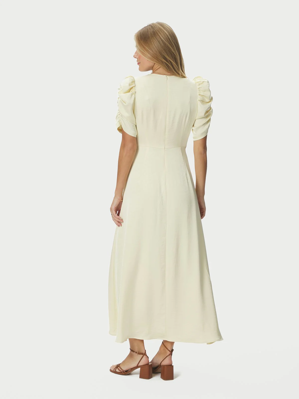 Benuti Solid Dress  Light Yellow - Image 6