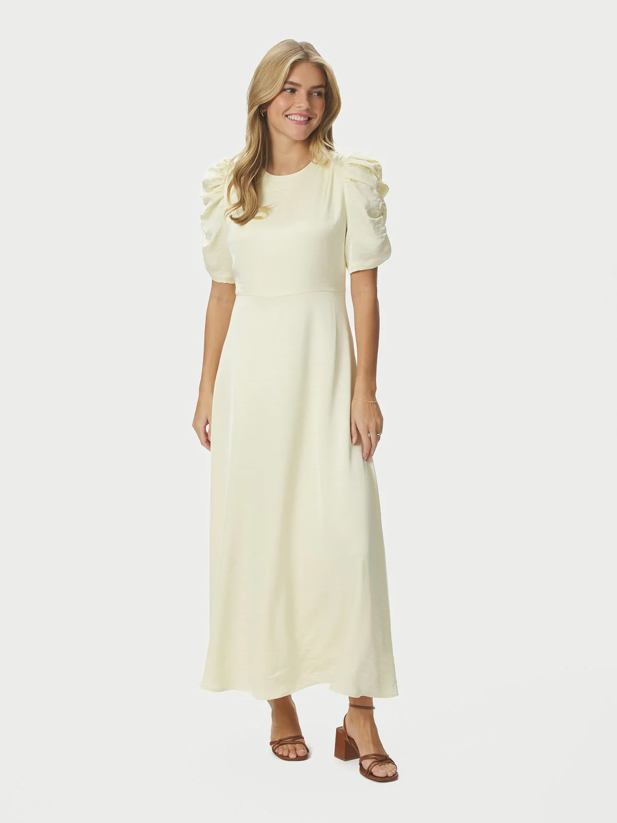 Benuti Solid Dress  Light Yellow - Image 7