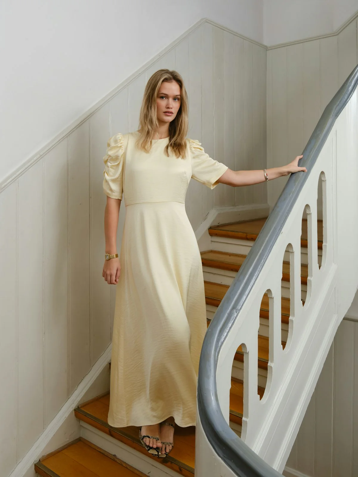 Benuti Solid Dress  Light Yellow - Image 9