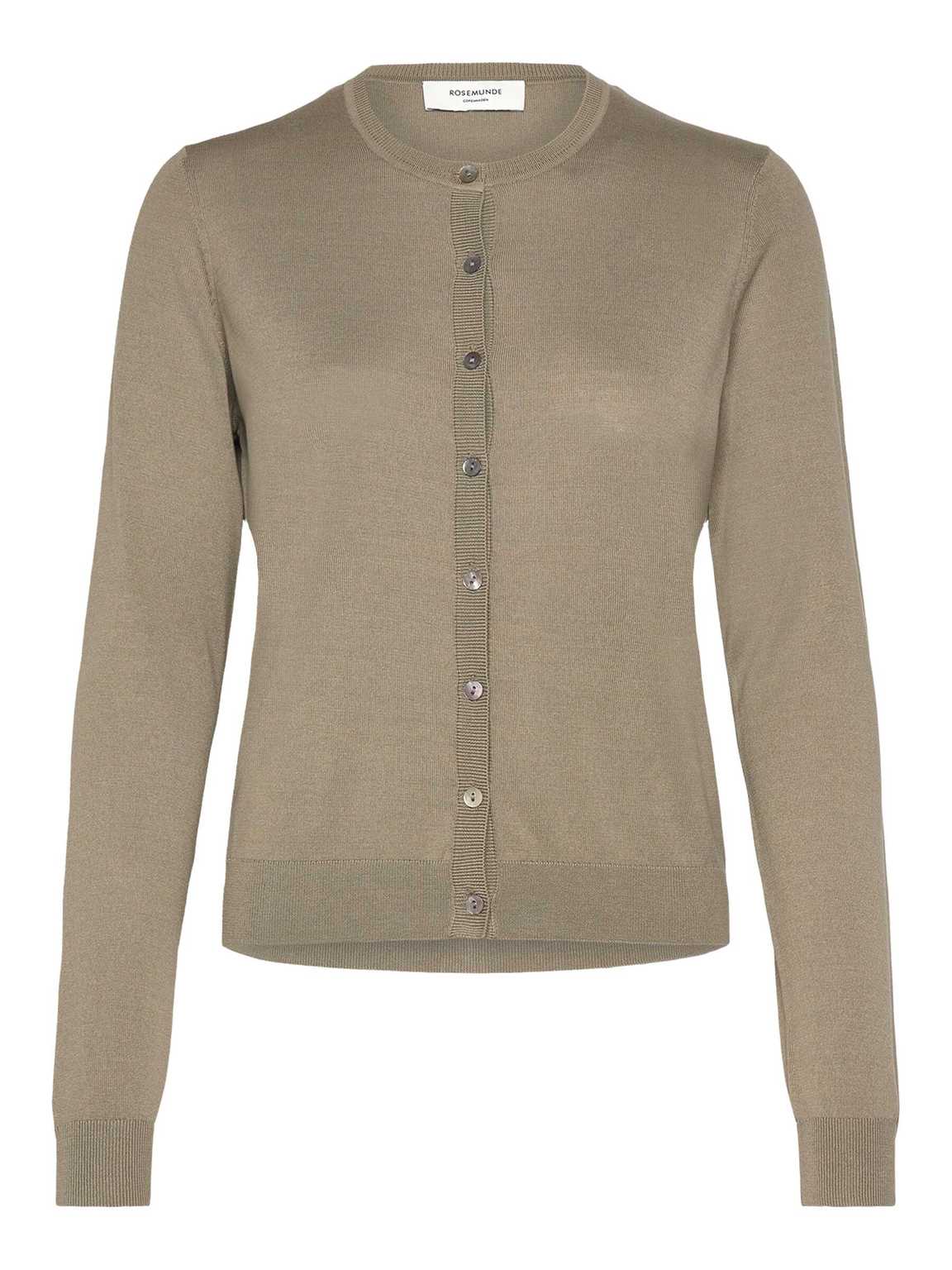 RWCapri Silk LS O-neck Cardigan  Dried Sage