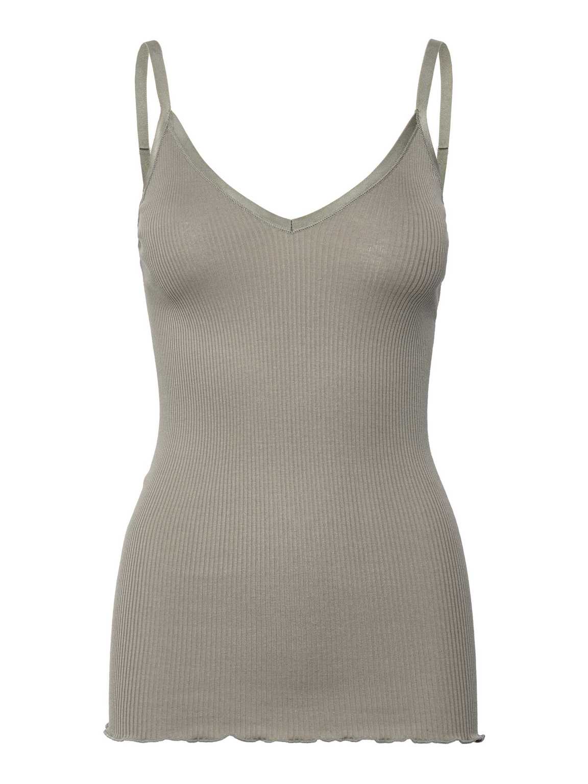 RWBelle Silk V-neck Elastic Top Dried Sage