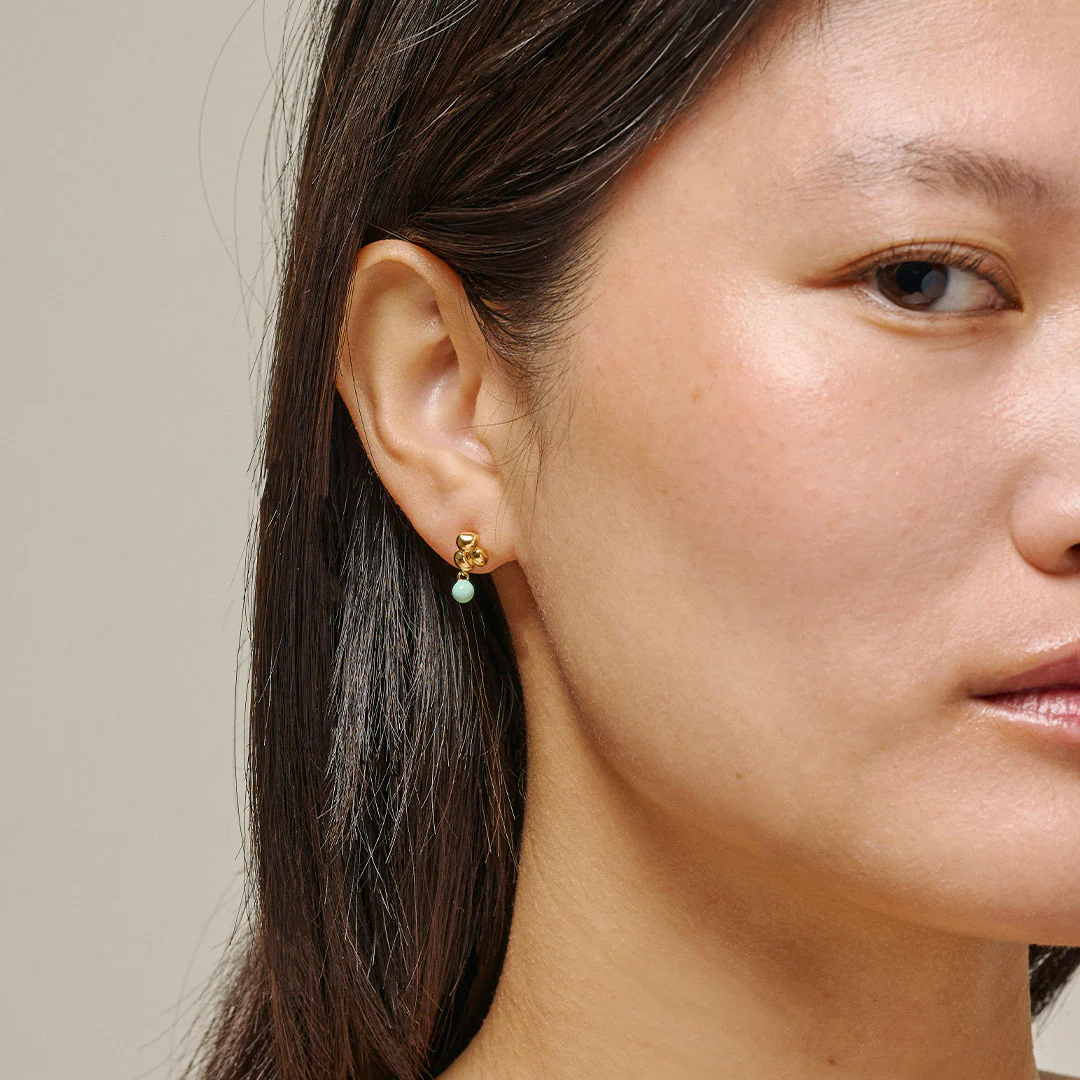Earrings, Nara Ball Mint - Image 2