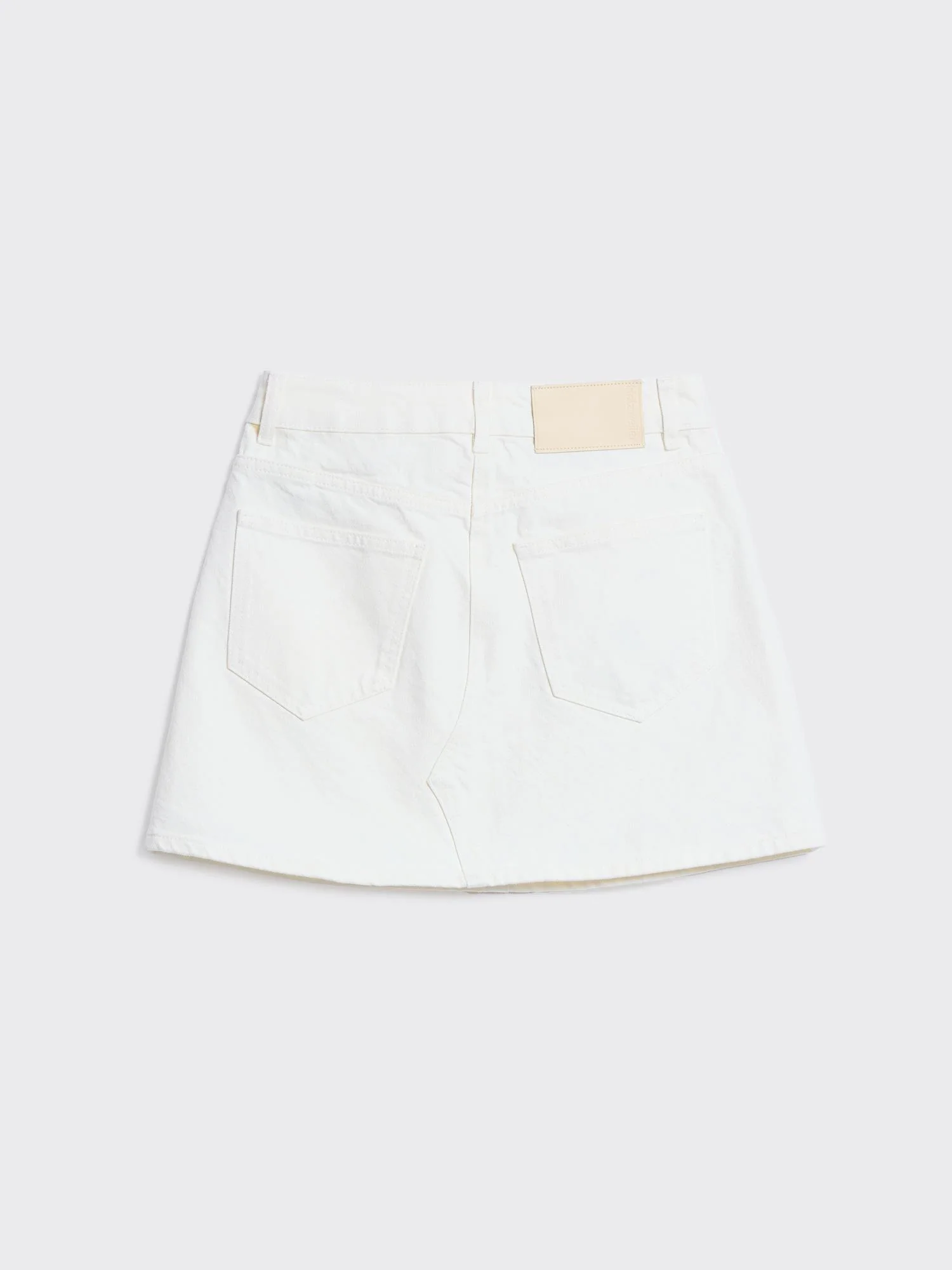 Denim Mini Skirt  White - Image 5