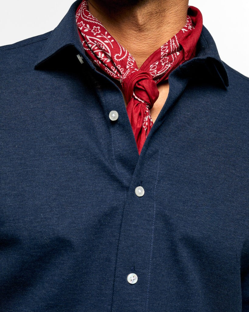 LEON MELANGE KNIT  Navy - Image 3