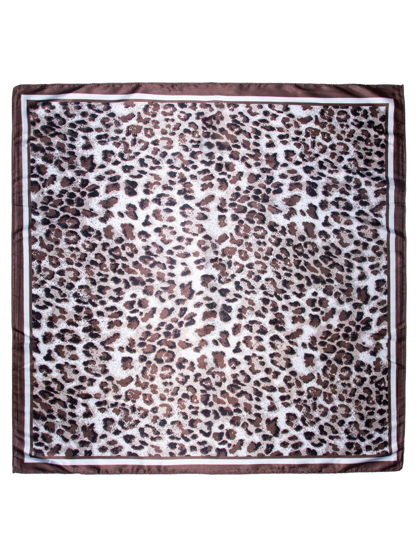 Skjerf m/dyreprint 70*70  Brun - Image 2