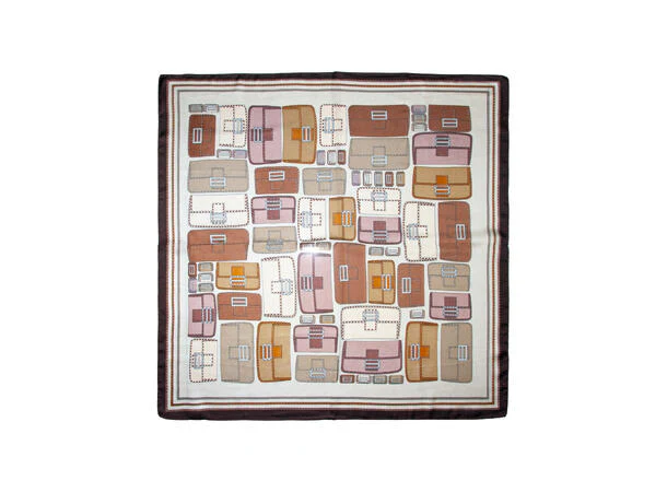 Skjerf m/vesker 70*70  Beige - Image 2