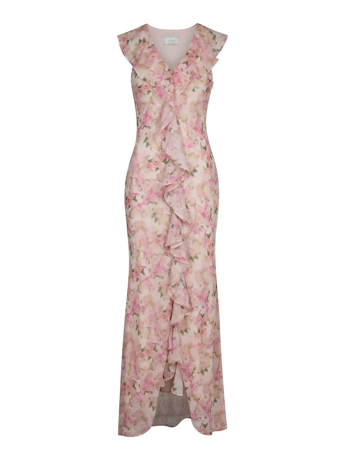 Zella Chiffon Print Dress Dusty Pink
