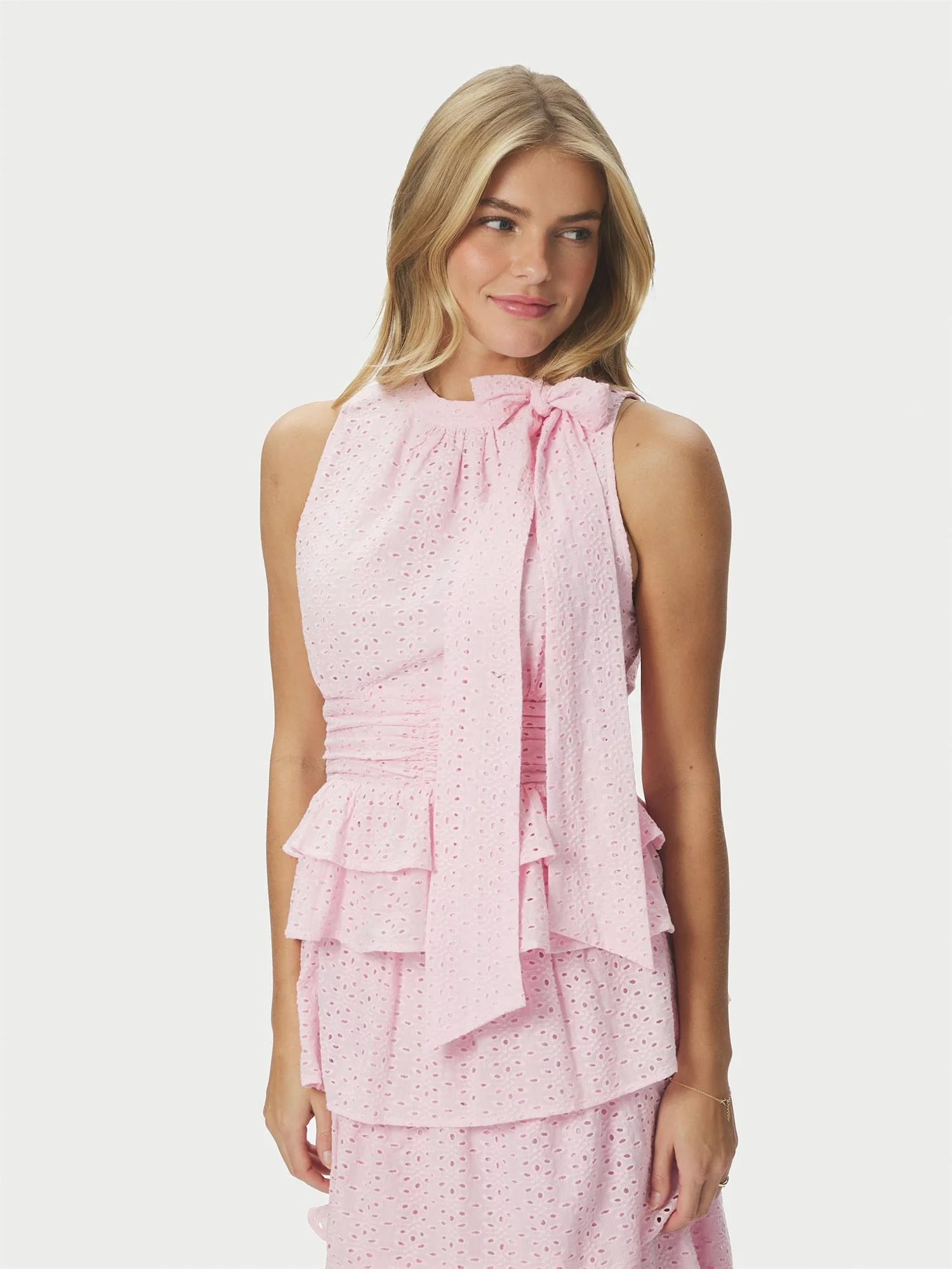 Ansol Emb Top  Light Pink - Image 3