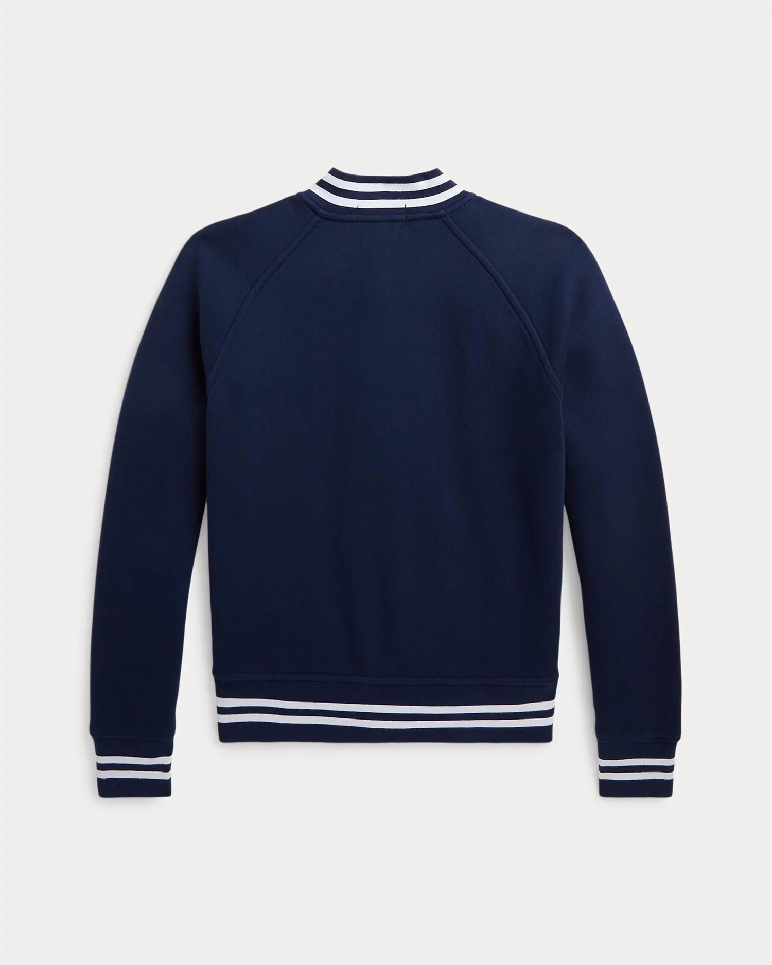 Fleece Baseball Jacket  Navy/Wht P - Image 3