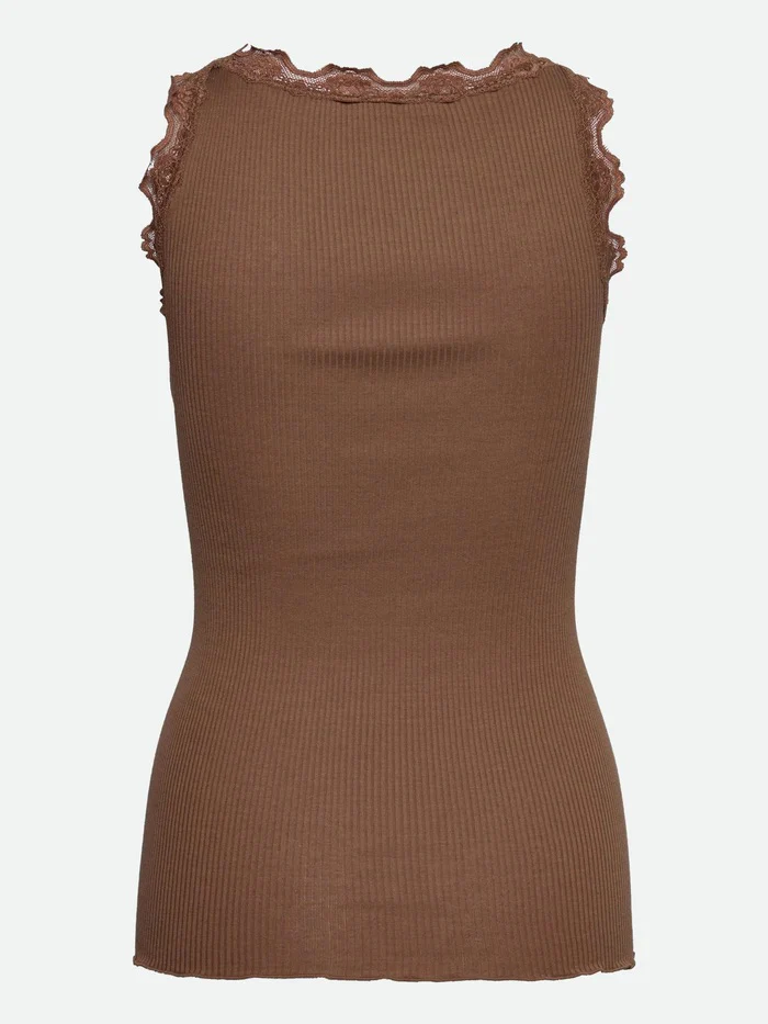 RWBabette Silk SL U-neck Lace Top  Coca Mocha - Image 4