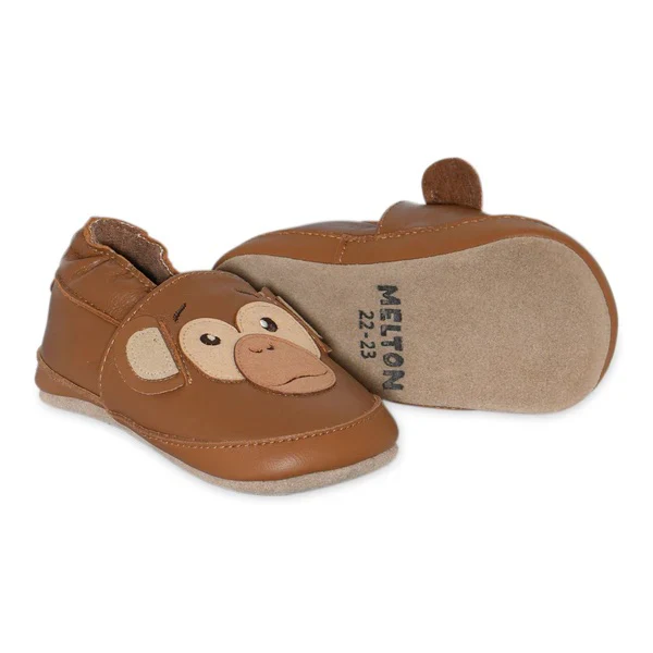 Monkey leather slippers  Cognac - Image 2