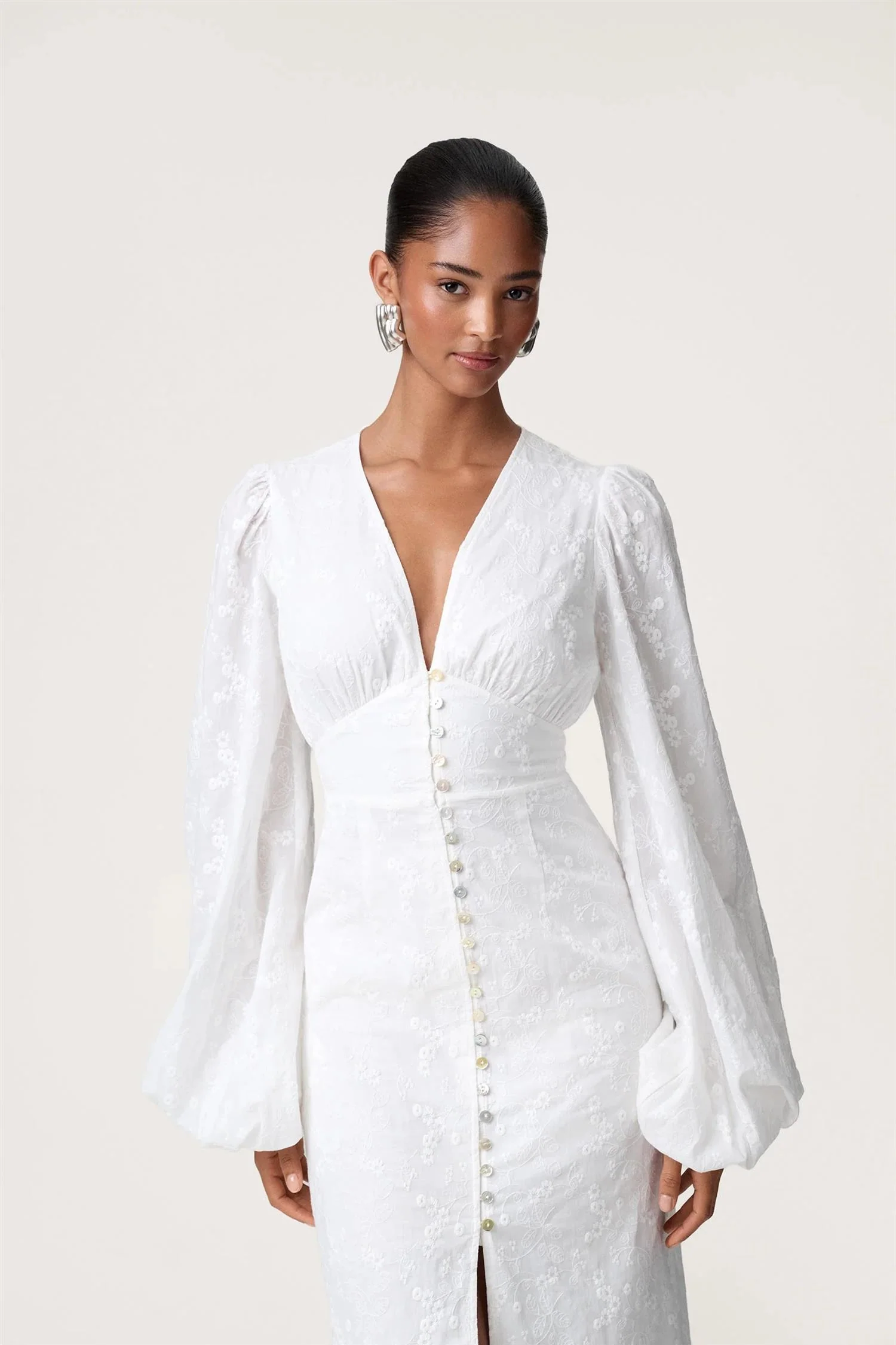 Positano Maxi dress White Embroidry - Image 4