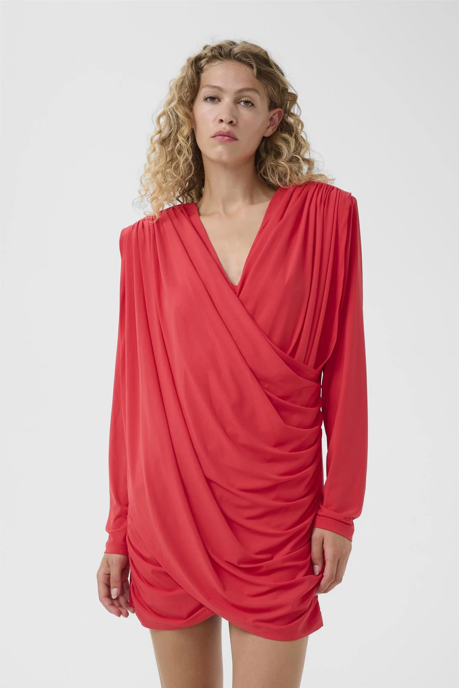 Kadie Short Dress  Tomato - Image 6