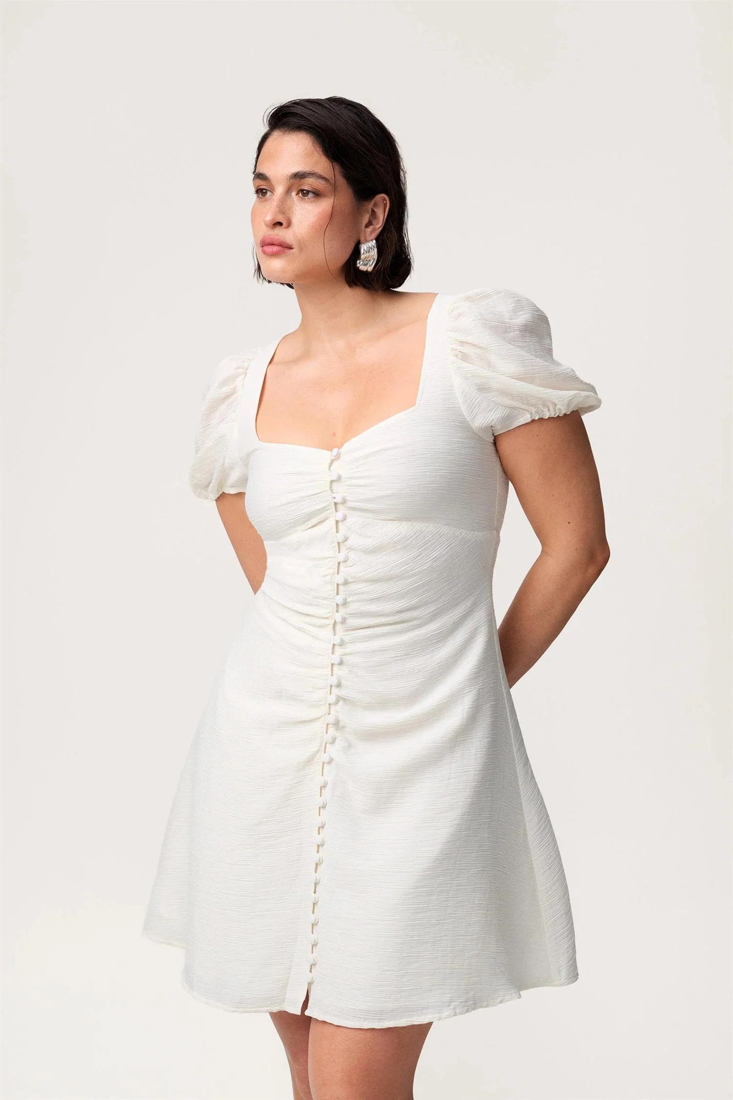 SORRENTO MINI DRESS  Off White - Image 5