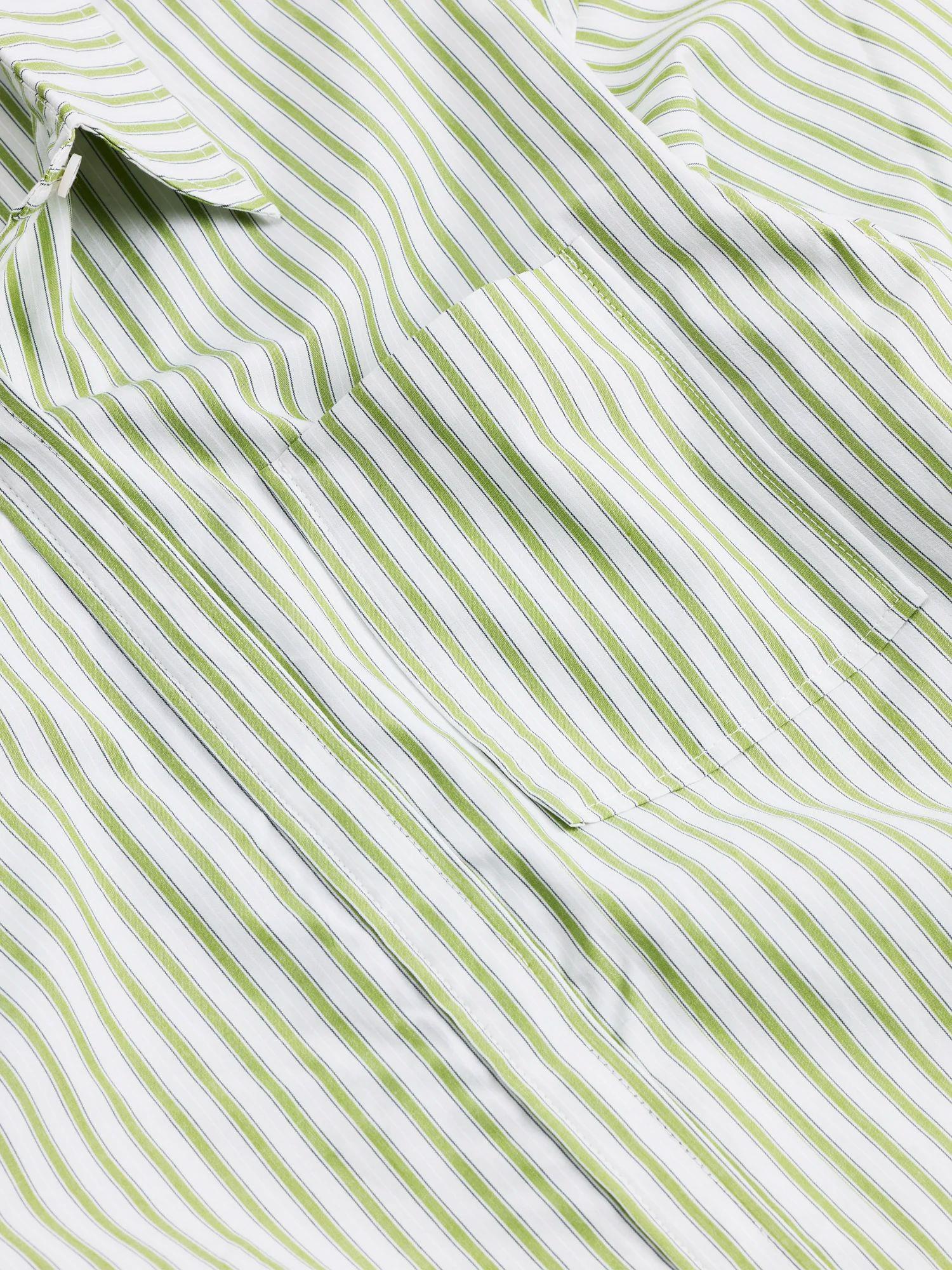 Loose Stripe Shirt  Green Stripe - Image 7