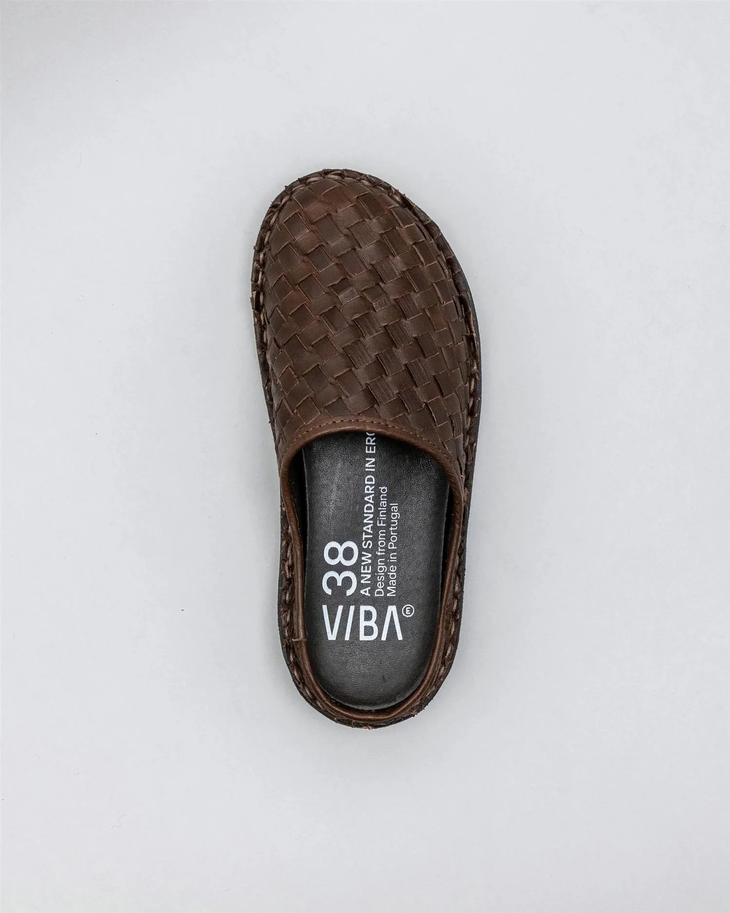 Viba Roma Woven Leather Cocoa Brown
