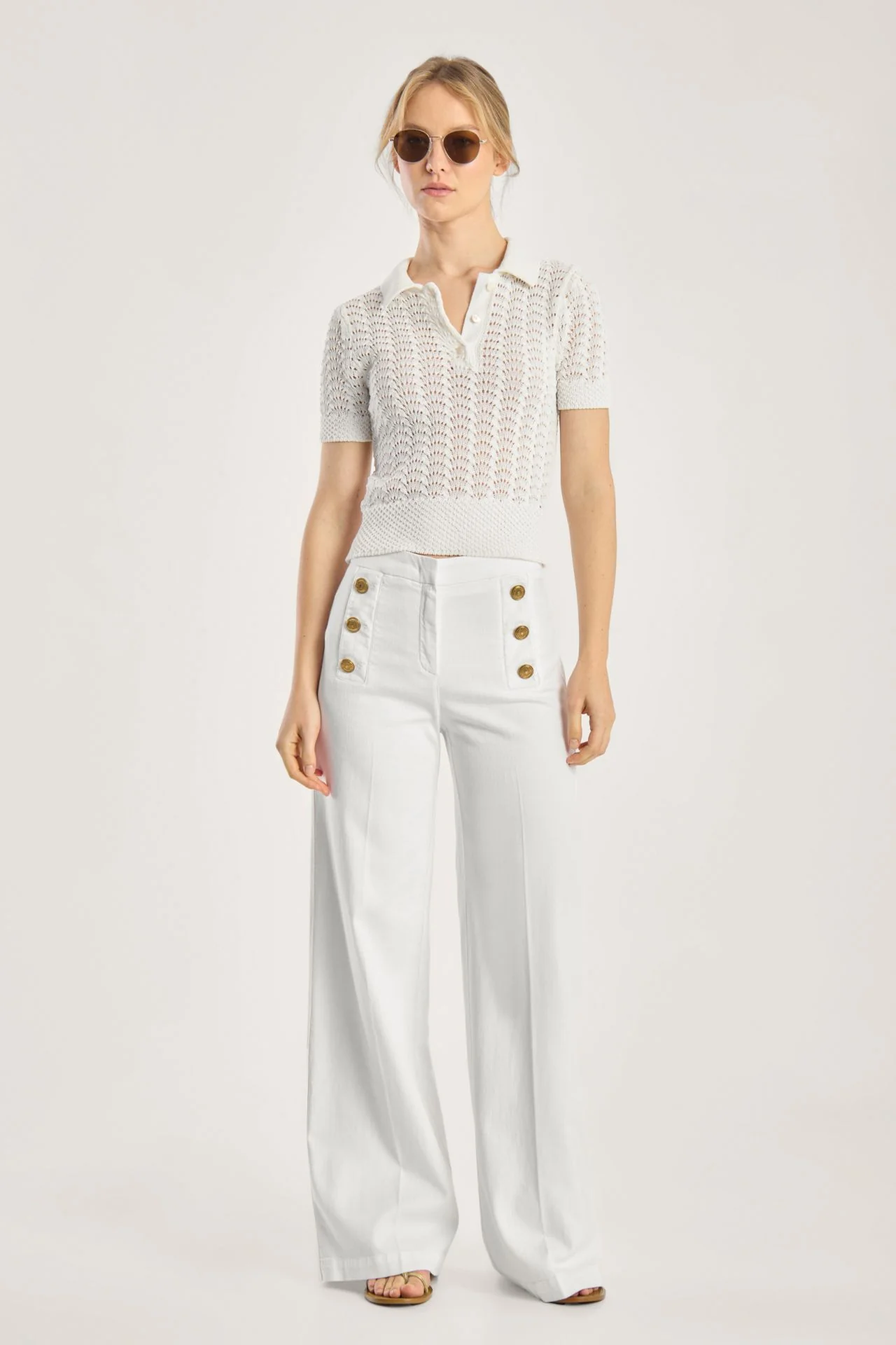 Brigdet Coloured Soft Denim  White - Image 5