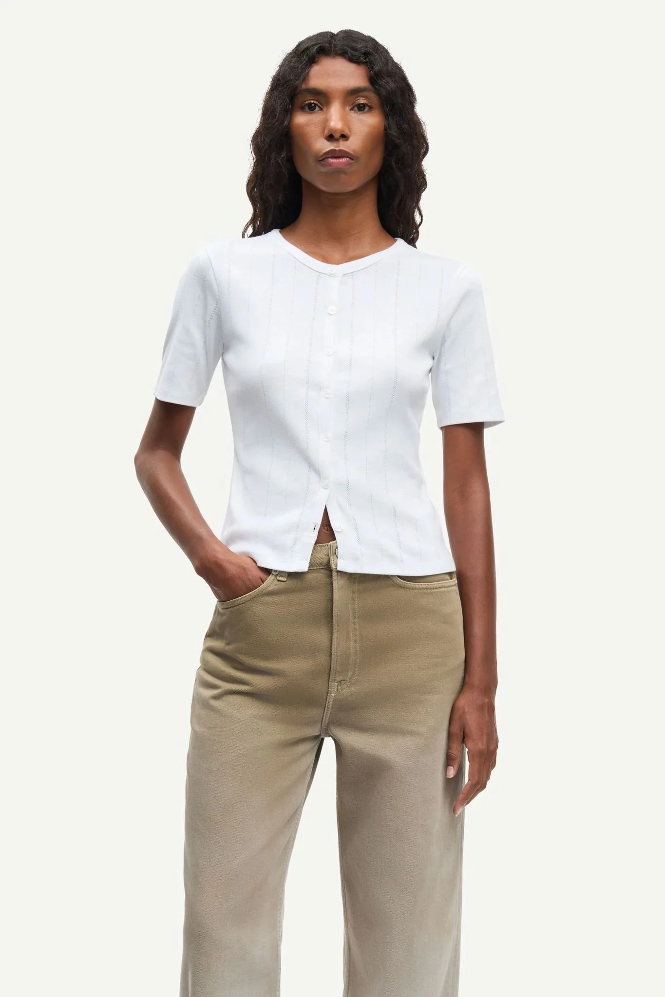 Sajuni Ss Cardigan White - Image 2