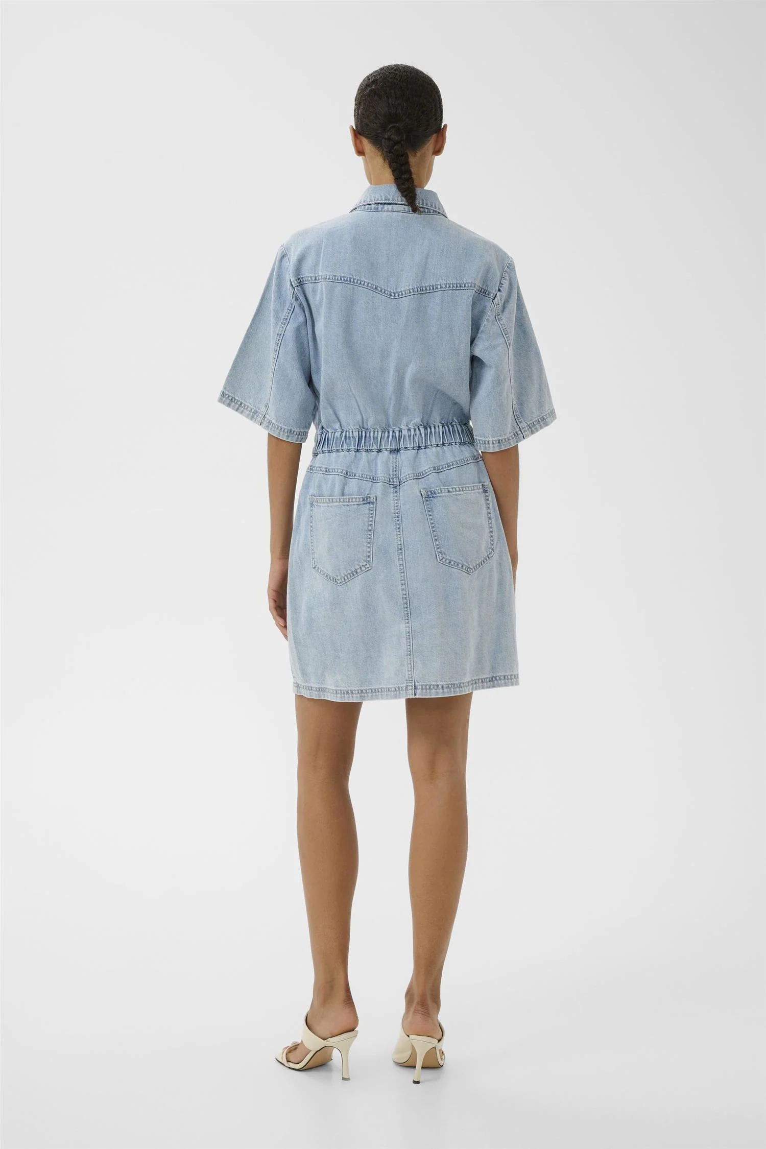 monie Dress  Light Blue Denim - Image 4