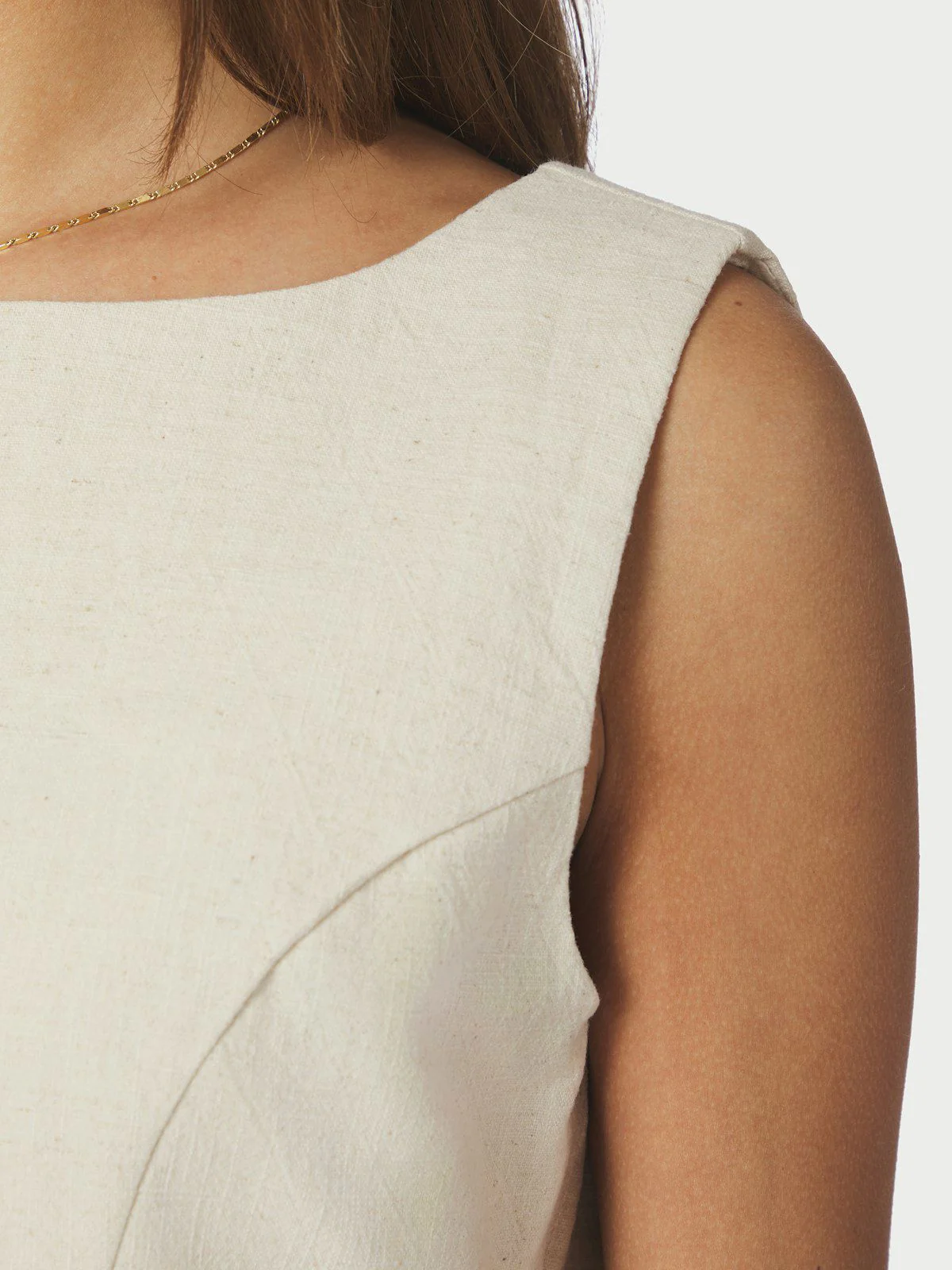 Bruna Ramie Dress  Natural - Image 2