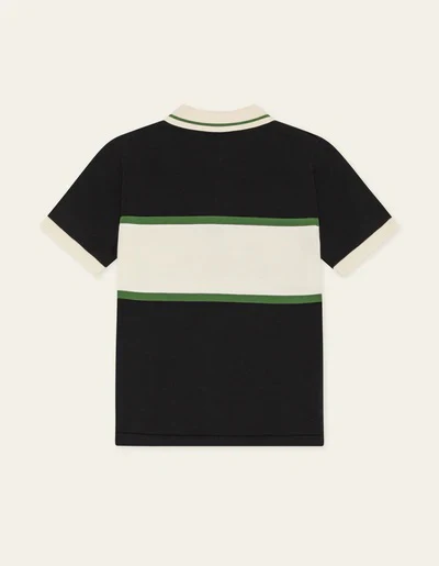 Knitted Zipper Polo KID Tap Shoe Black - Image 2