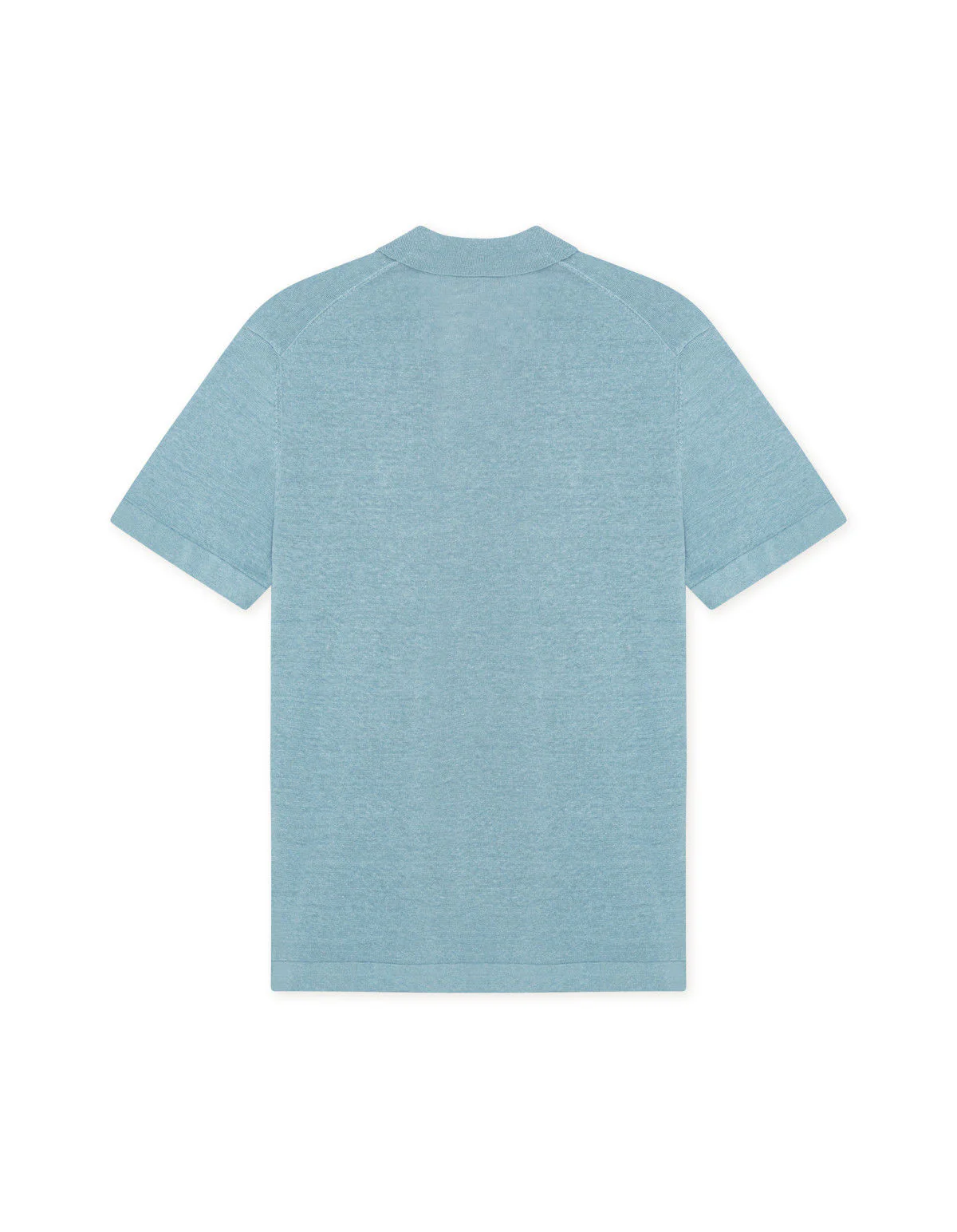 Signature Knit Polo  Faded Denim Blue - Image 2