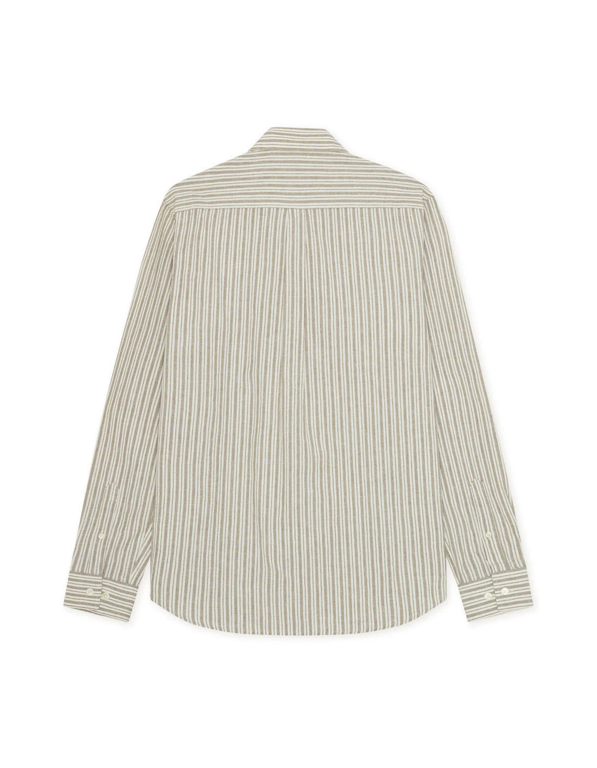 Stripe Cotton-Linen Shirt  Dark Sand - Image 2