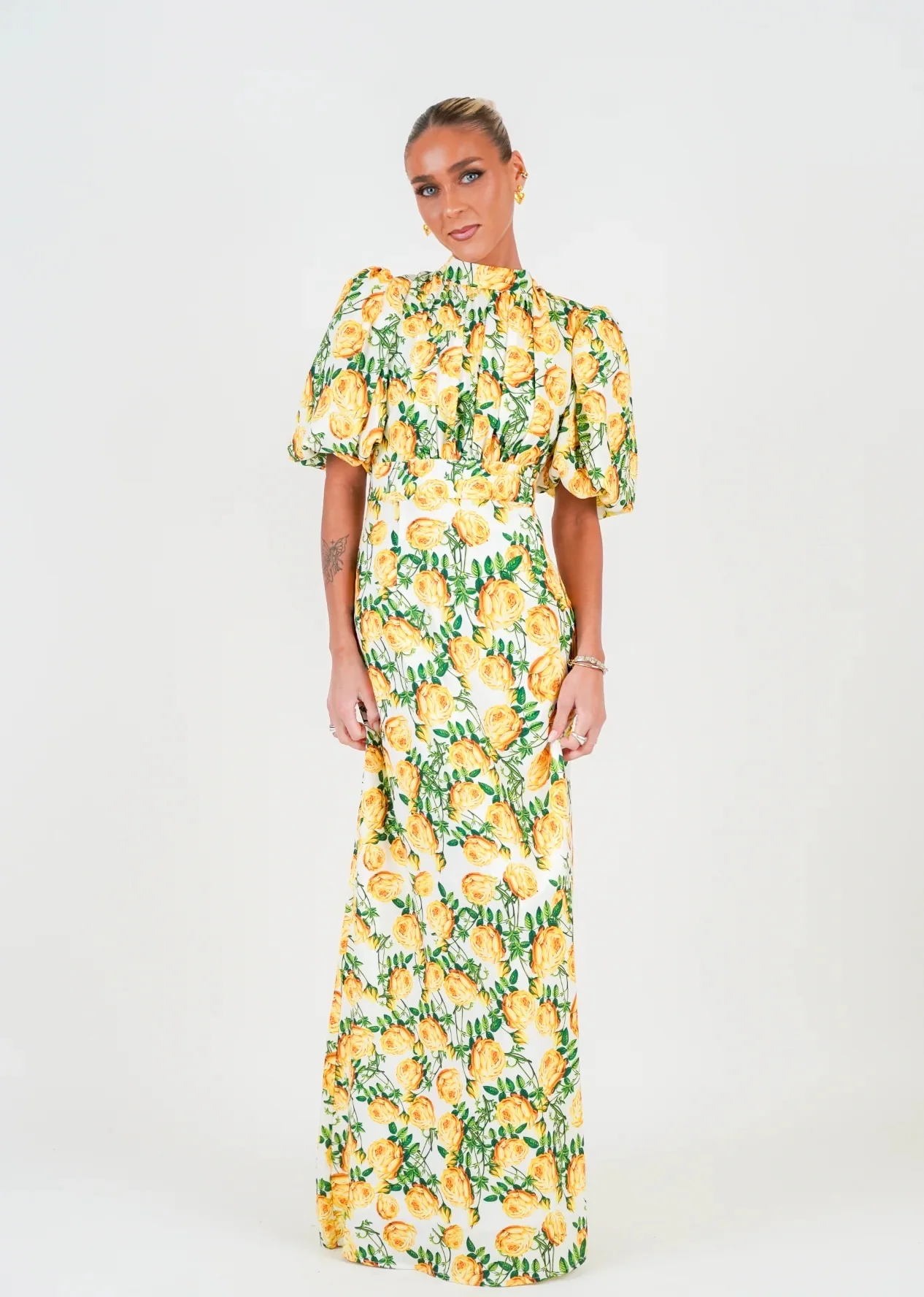 Holly Print Kjole Long  Print - Image 2
