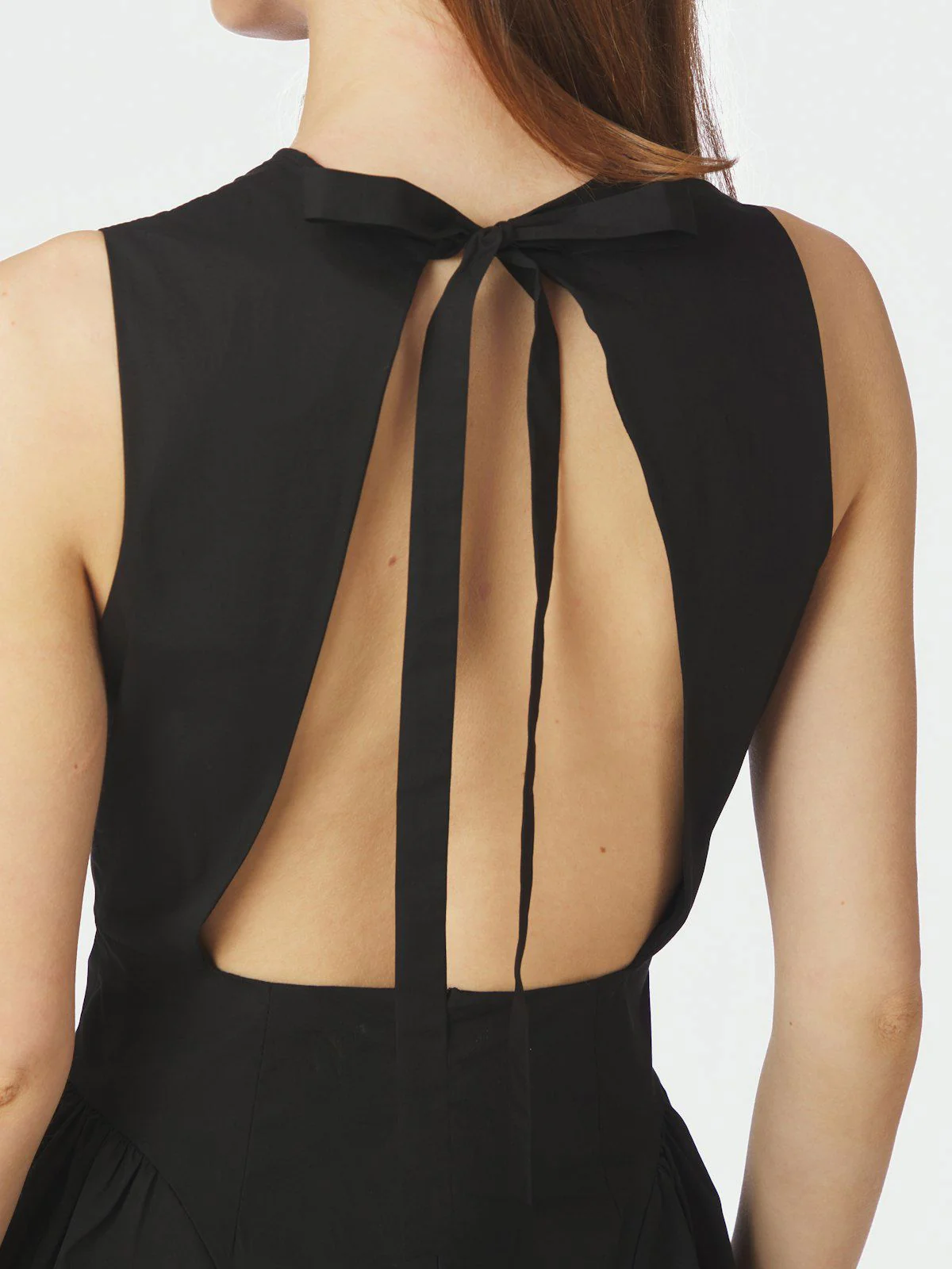 Zora Poplin Dress Black - Image 2