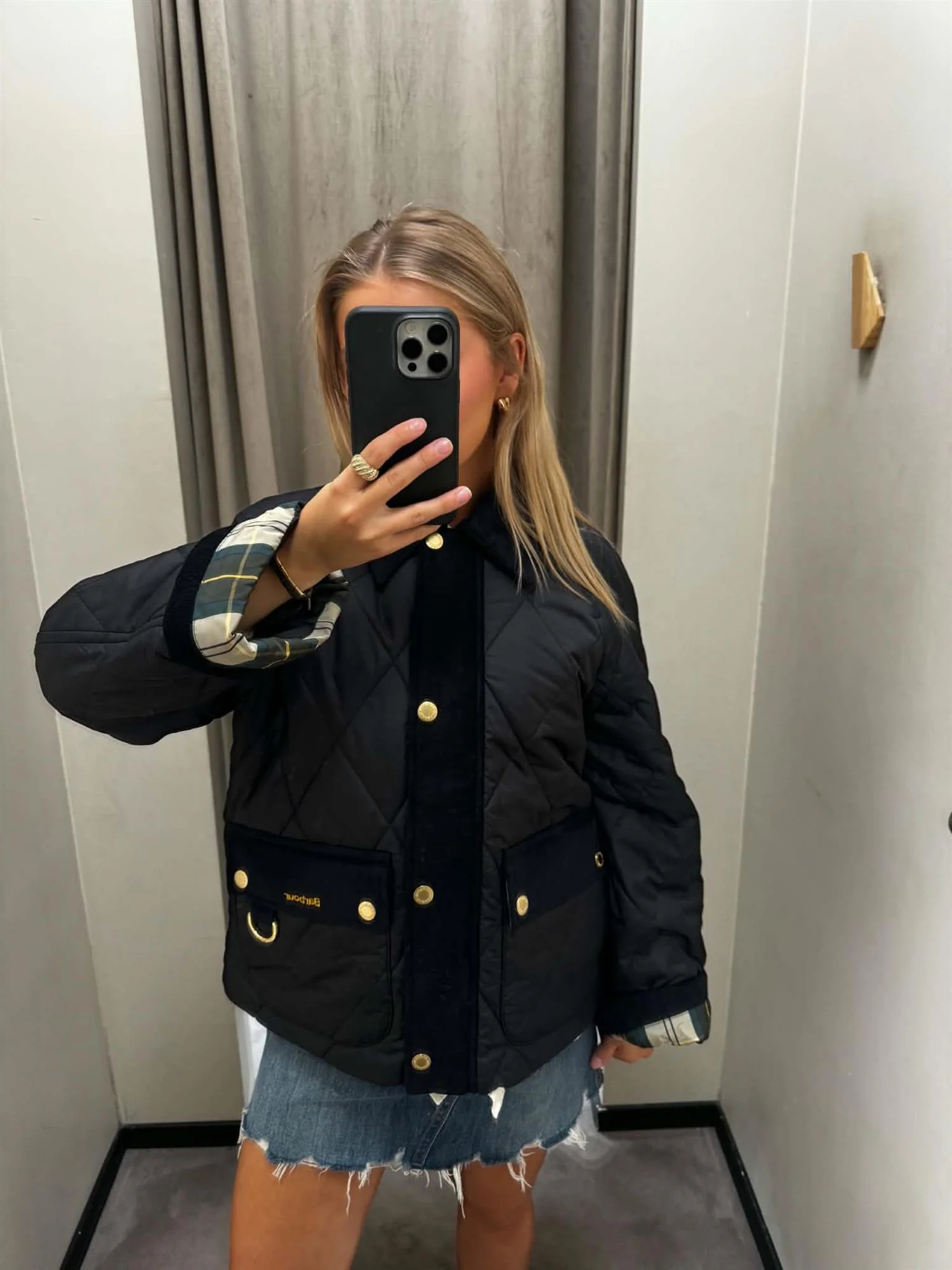 Barbour Kilnwick Quilt Black/Ancient