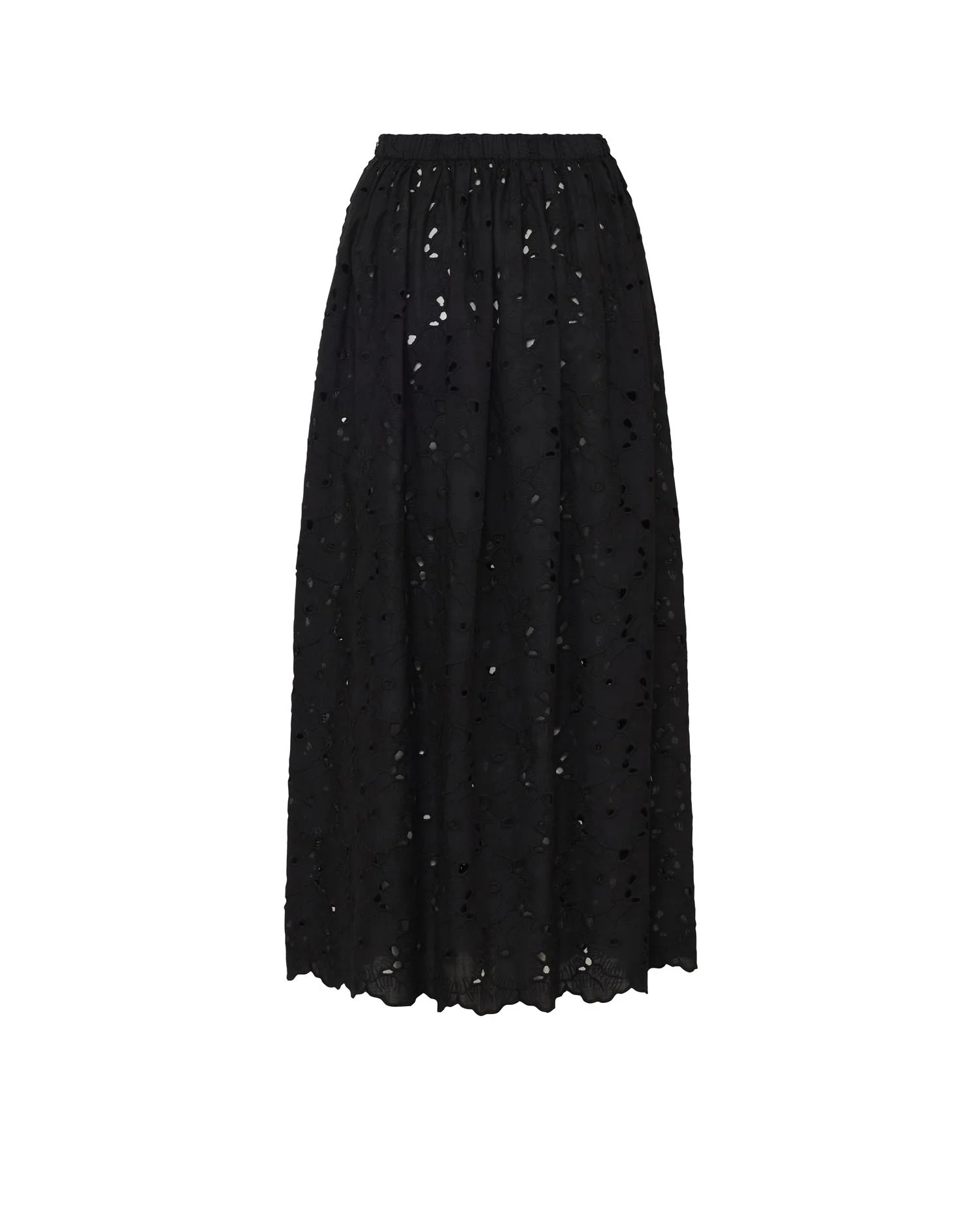 Broderie Anglaise Skirt  Black - Image 2