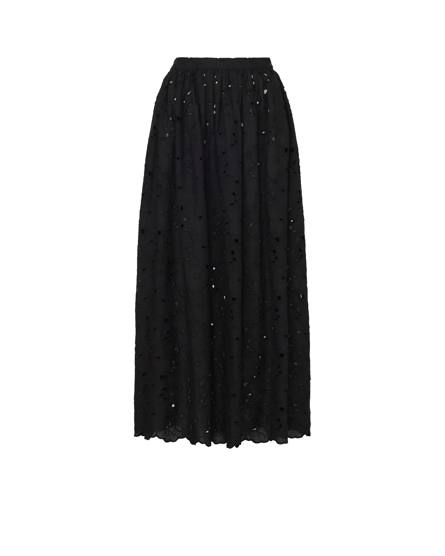 Broderie Anglaise Skirt  Black - Image 3