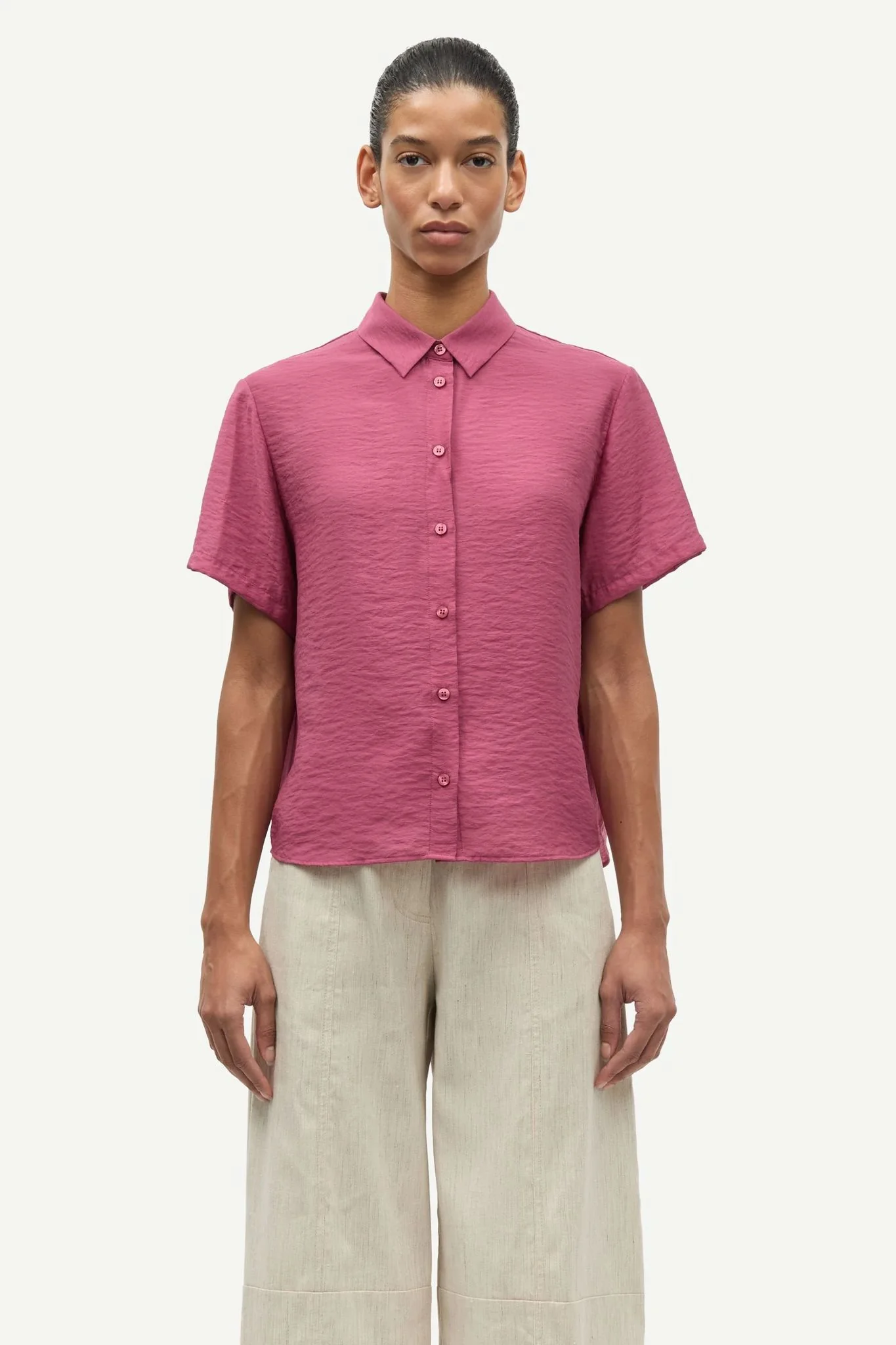 Saminna Ss Shirt 15754  Dry Rose - Image 5