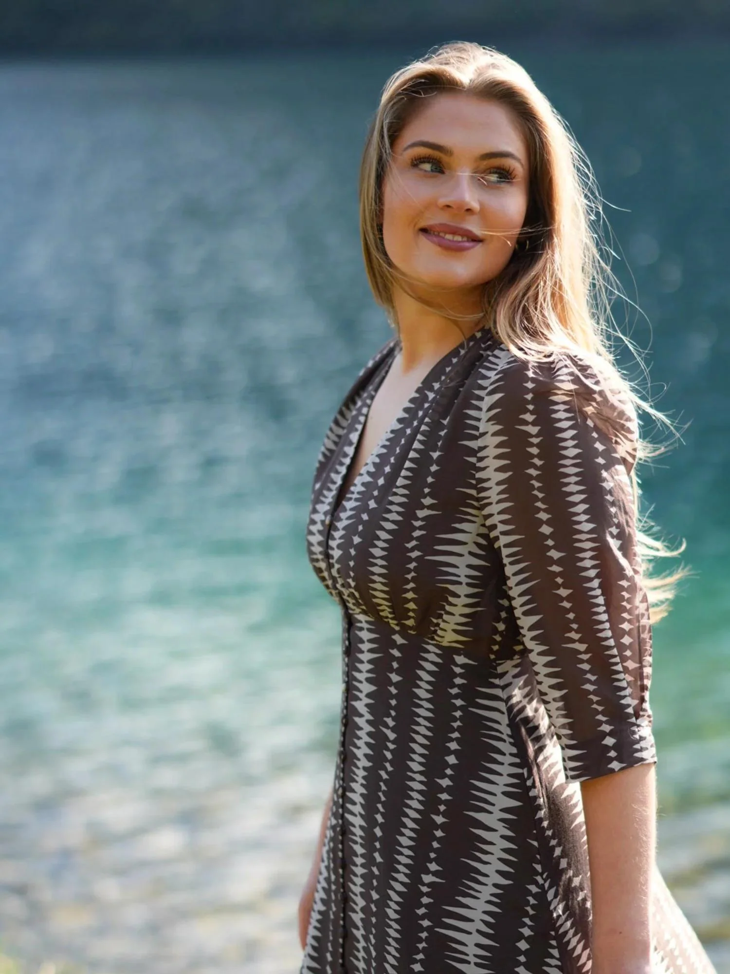 Sorrento Dress  Brown Safari - Image 4
