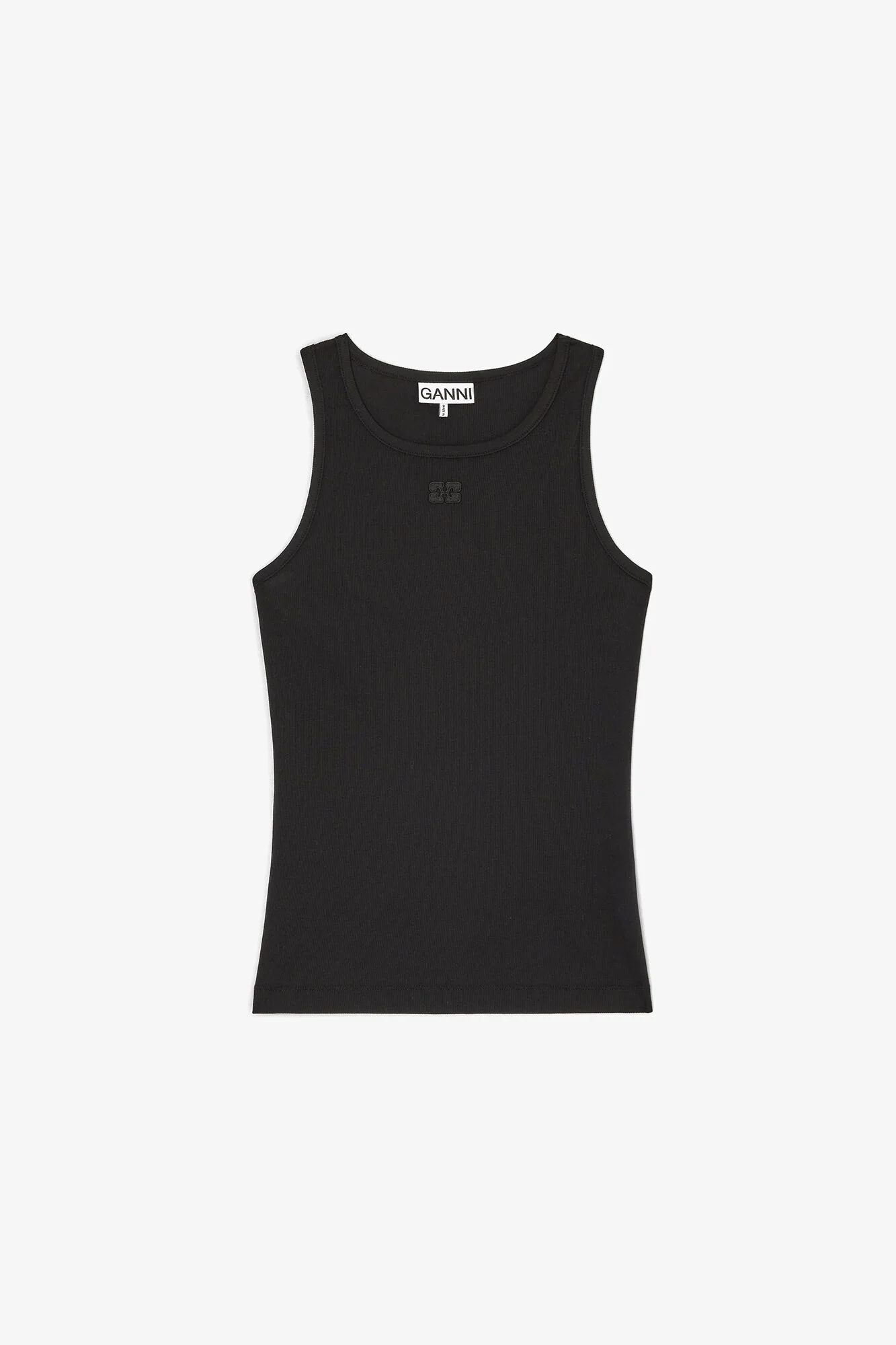 Soft Cotton rib Tank Top  Black